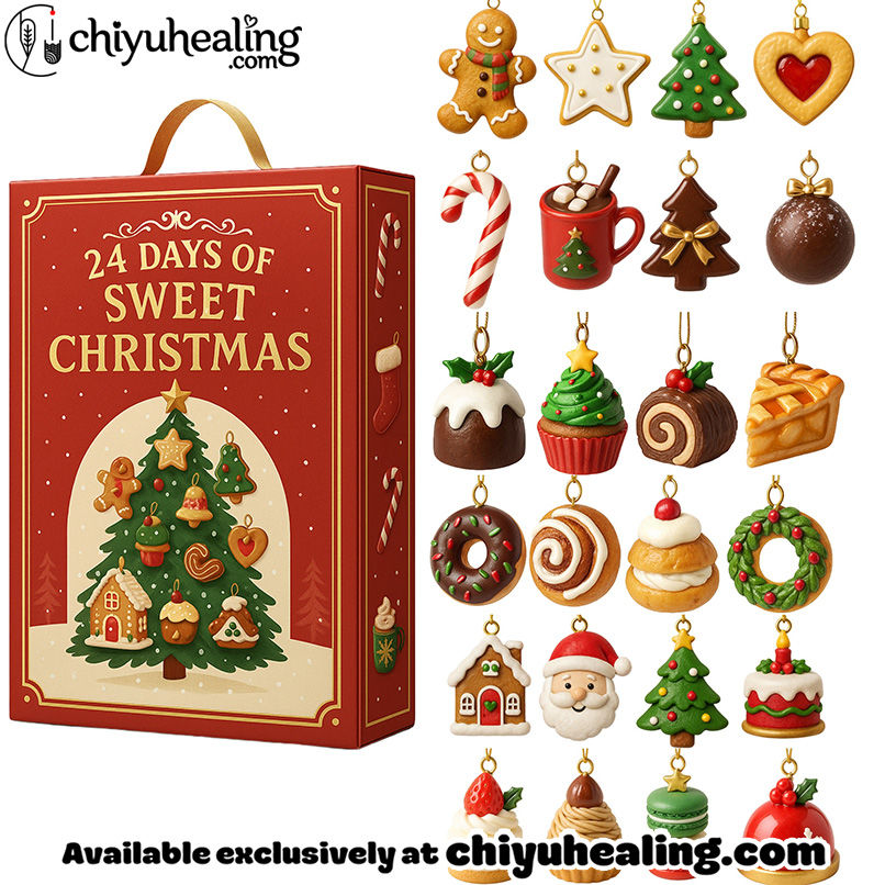 Sweet Christmas Memories Advent Calendar, Christmas Countdown Advent Calendar Gift Box with 24 Acrylic Ornaments