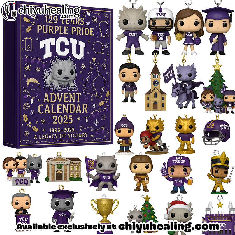 TCU Horned Frogs 129th Anniversary Pop Advent Calendar, Christmas Countdown Advent Calendar Gift Box with 24 Acrylic Ornaments TCU Horned Frogs 129th Anniversary Pop Advent Calendar, Christmas Countdown Advent Calendar Gift Box with 24 Acrylic Ornaments