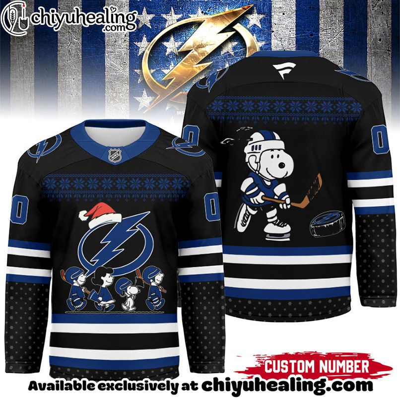 Tampa Bay Lightning - Premium NHL Peanuts Snoopy Hockey Jersey Ver 2