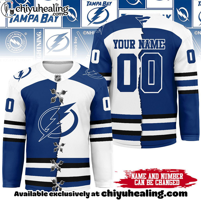 Tampa Bay Lightning - Premium NHL Personalized Split Color Hockey Jersey