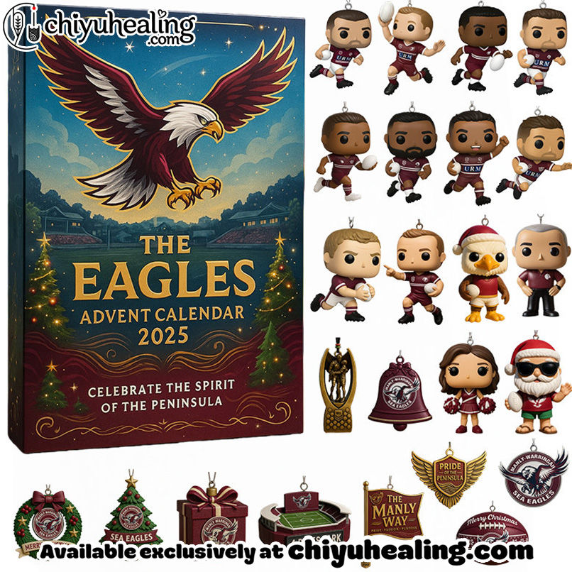 The Eagles Advent Calendar 2025, Christmas Countdown Advent Calendar Gift Box with 24 Acrylic Ornaments