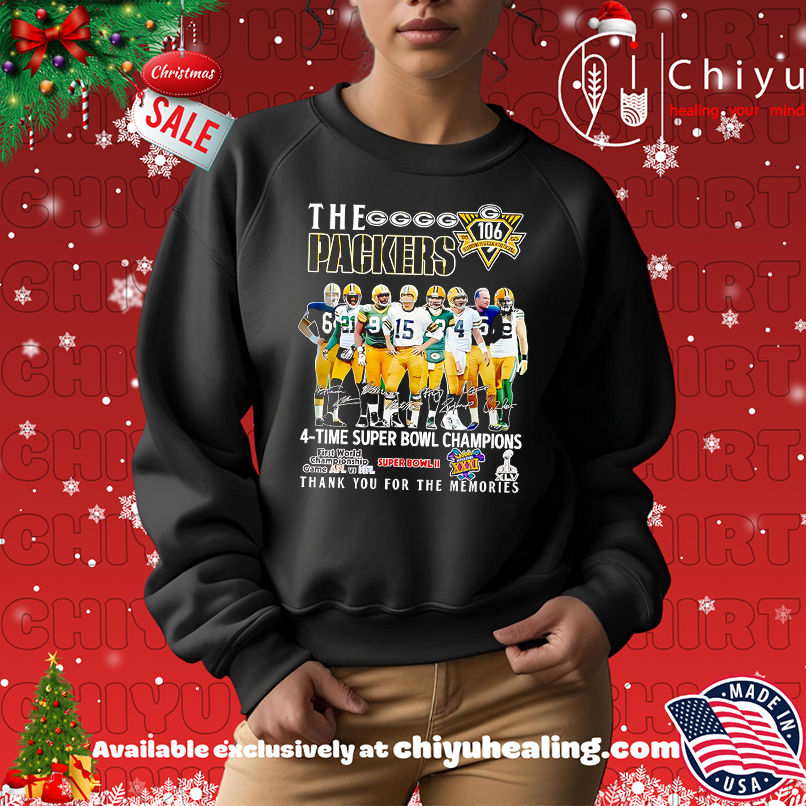 The Packers 4-time Super Bowl Champions thank you for the memories shirt, Hoodie, Sweatshirt, Poster Canvas, Mug, Ornaments The Packers 4-time Super Bowl Champions thank you for the memories shirt, Hoodie, Sweatshirt, Poster Canvas, Mug, Ornaments