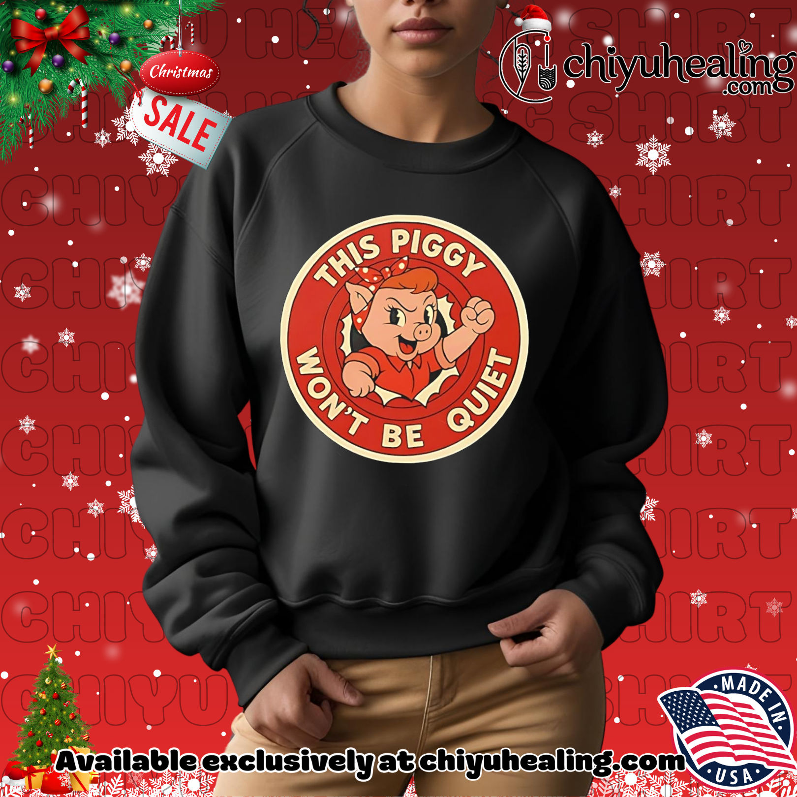 This piggy won't be quiet Trump shirt, Hoodie, Sweatshirt, Poster Canvas, Mug, Ornaments 14 This piggy wont be quiet Trump shirt Hoodie Sweatshirt