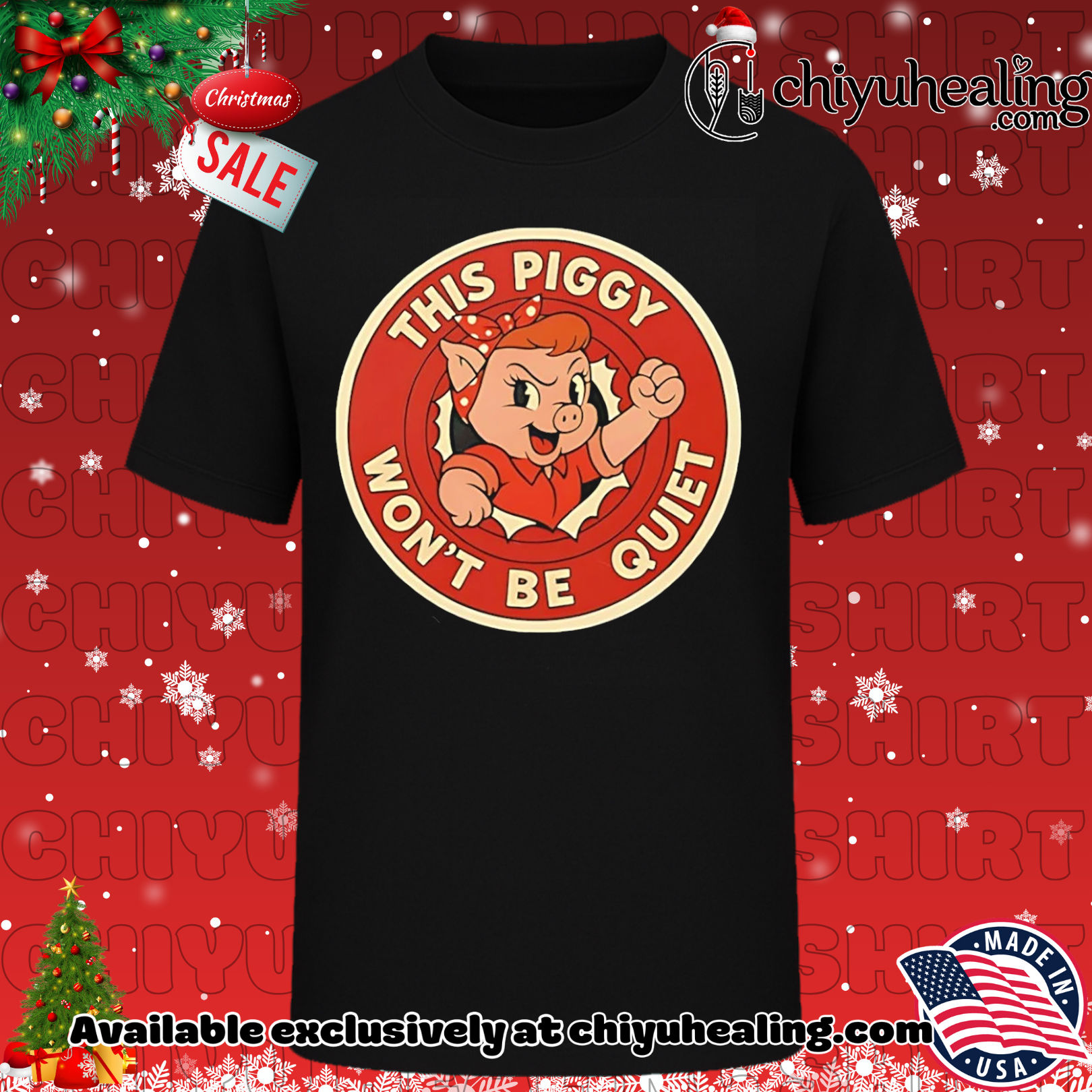 This piggy won't be quiet Trump shirt, Hoodie, Sweatshirt, Poster Canvas, Mug, Ornaments