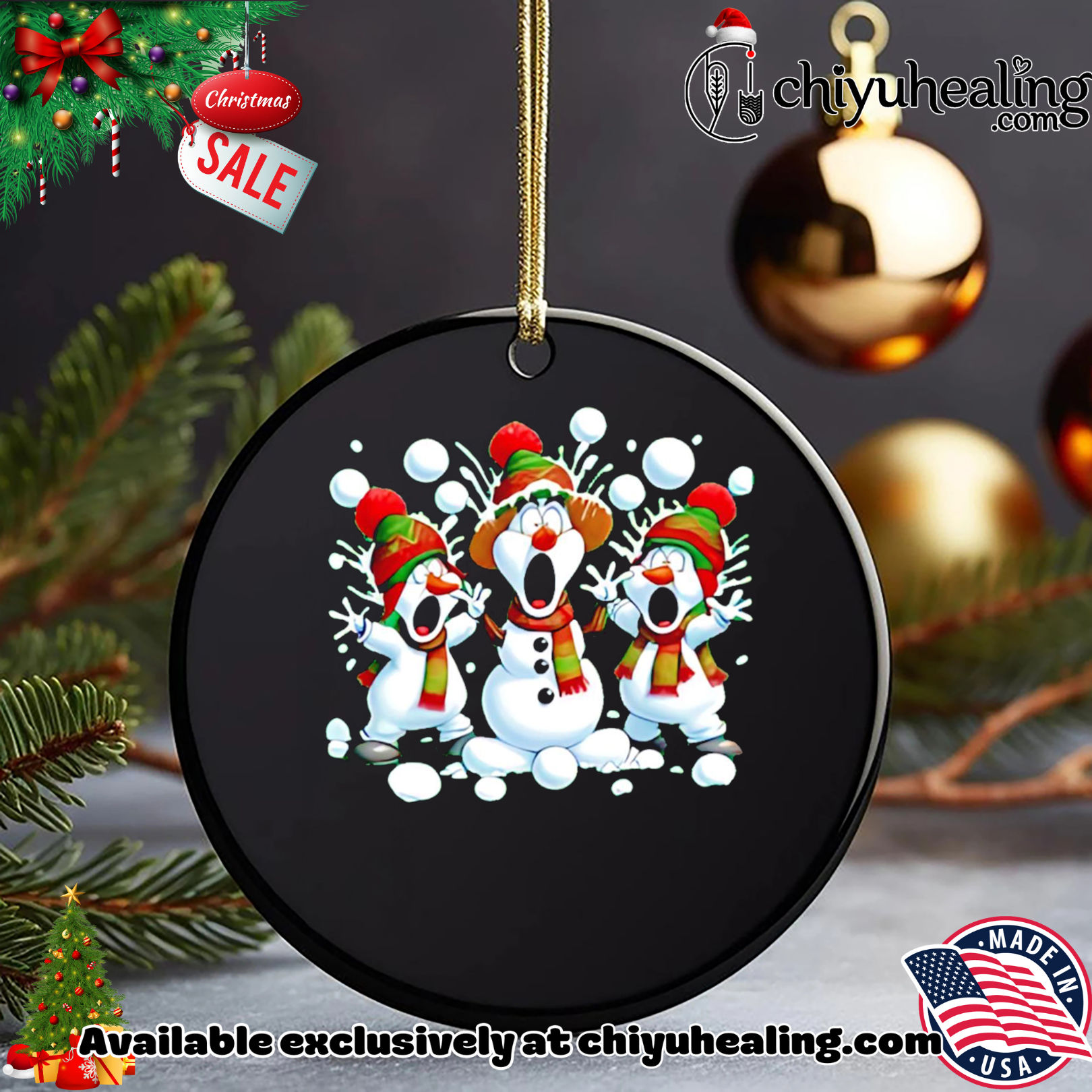 Three cartoon snowmen wearing Christmas hats and scarves shirt, Hoodie, Sweatshirt, Poster Canvas, Mug, Ornaments 5 Three cartoon snowmen wearing Christmas hats and scarves shirt, Hoodie, Sweatshirt, Poster Canvas, Mug, Ornaments