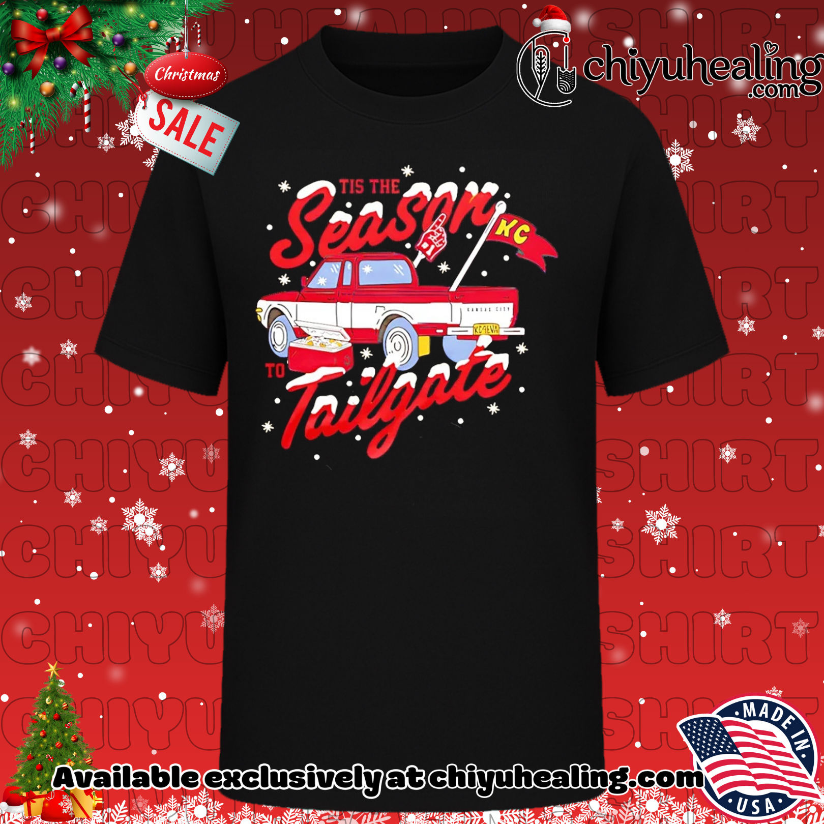 Tis the Season to Tailgate Kasas City Chiefs shirt, Hoodie, Sweatshirt, Poster Canvas, Mug, Ornaments