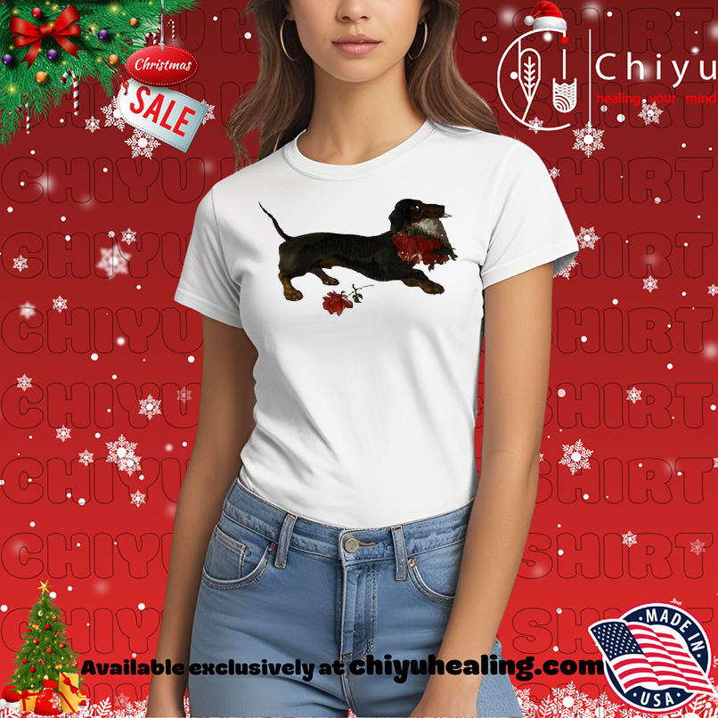 Top Dachshund running with a bouquet of red flowers in her mouth shirt, Hoodie, Sweatshirt, Poster Canvas, Mug, Ornaments 7 Top Dachshund running with a bouquet of red flowers in her mouth shirt, Hoodie, Sweatshirt, Poster Canvas, Mug, Ornaments