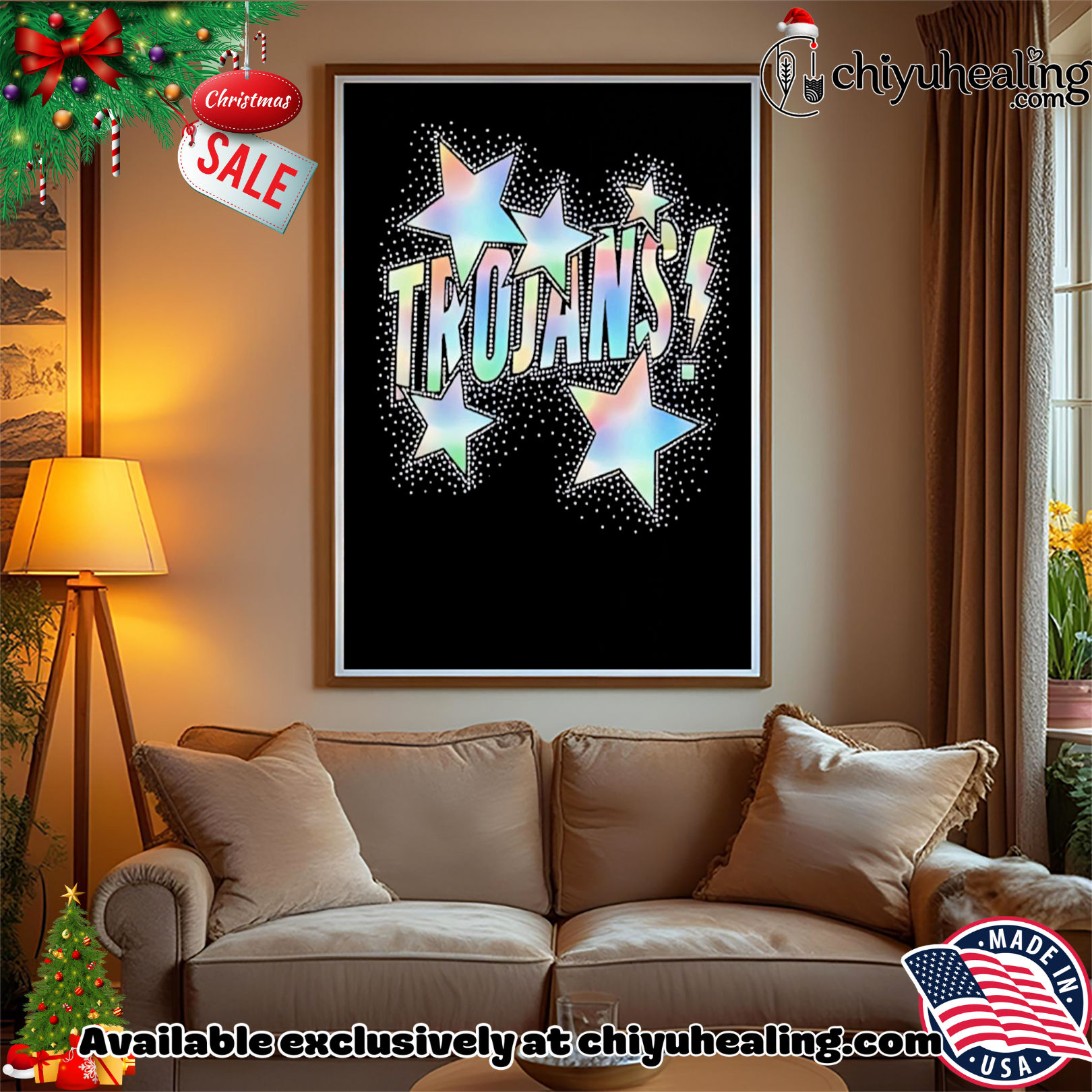 Trojans glitter effect and stars around style shirt, Hoodie, Sweatshirt, Poster Canvas, Mug, Ornaments Trojans glitter effect and stars around style shirt, Hoodie, Sweatshirt, Poster Canvas, Mug, Ornaments