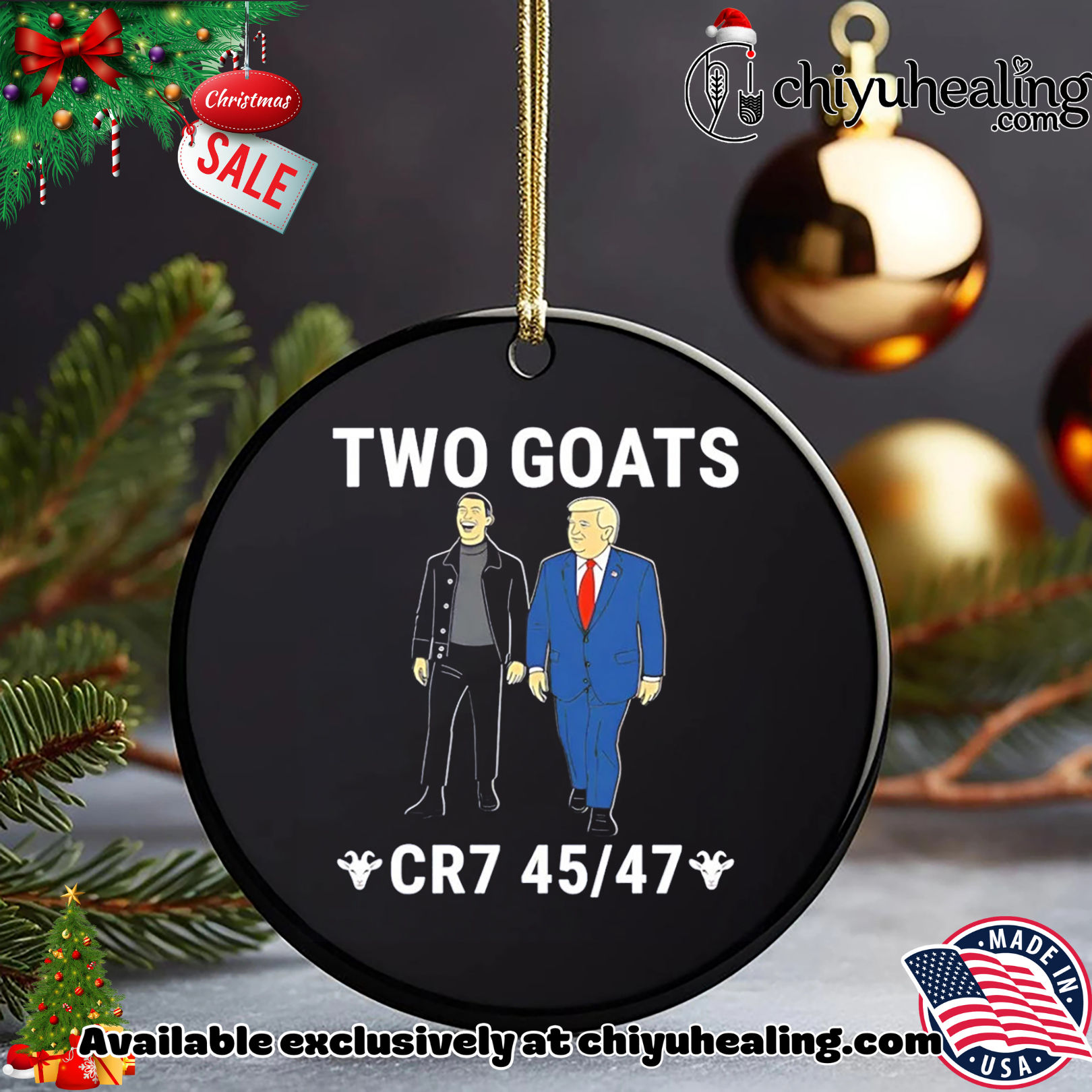 Trump Ronaldo Two Goats MAGA CR7 45 47 Meme Dark shirt, Hoodie, Sweatshirt, Poster Canvas, Mug, Ornaments Trump Ronaldo Two Goats MAGA CR7 45 47 Meme Dark shirt, Hoodie, Sweatshirt, Poster Canvas, Mug, Ornaments