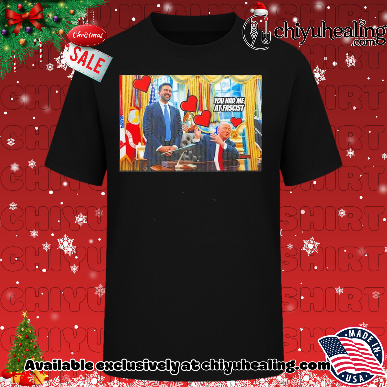 Trump Zohran Lovefest you had me at fascist shirt, Hoodie, Sweatshirt, Poster Canvas, Mug, Ornaments