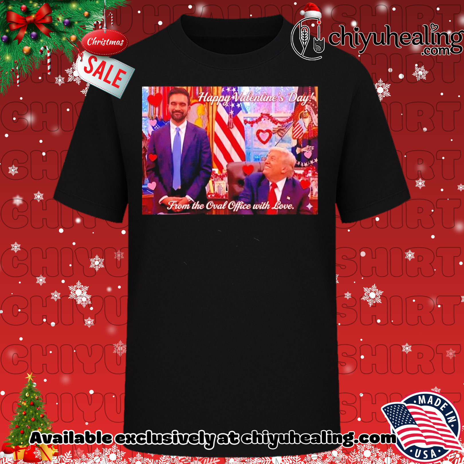 Trump Zohran Mamdani from the Oval Office with Love shirt, Hoodie, Sweatshirt, Poster Canvas, Mug, Ornaments