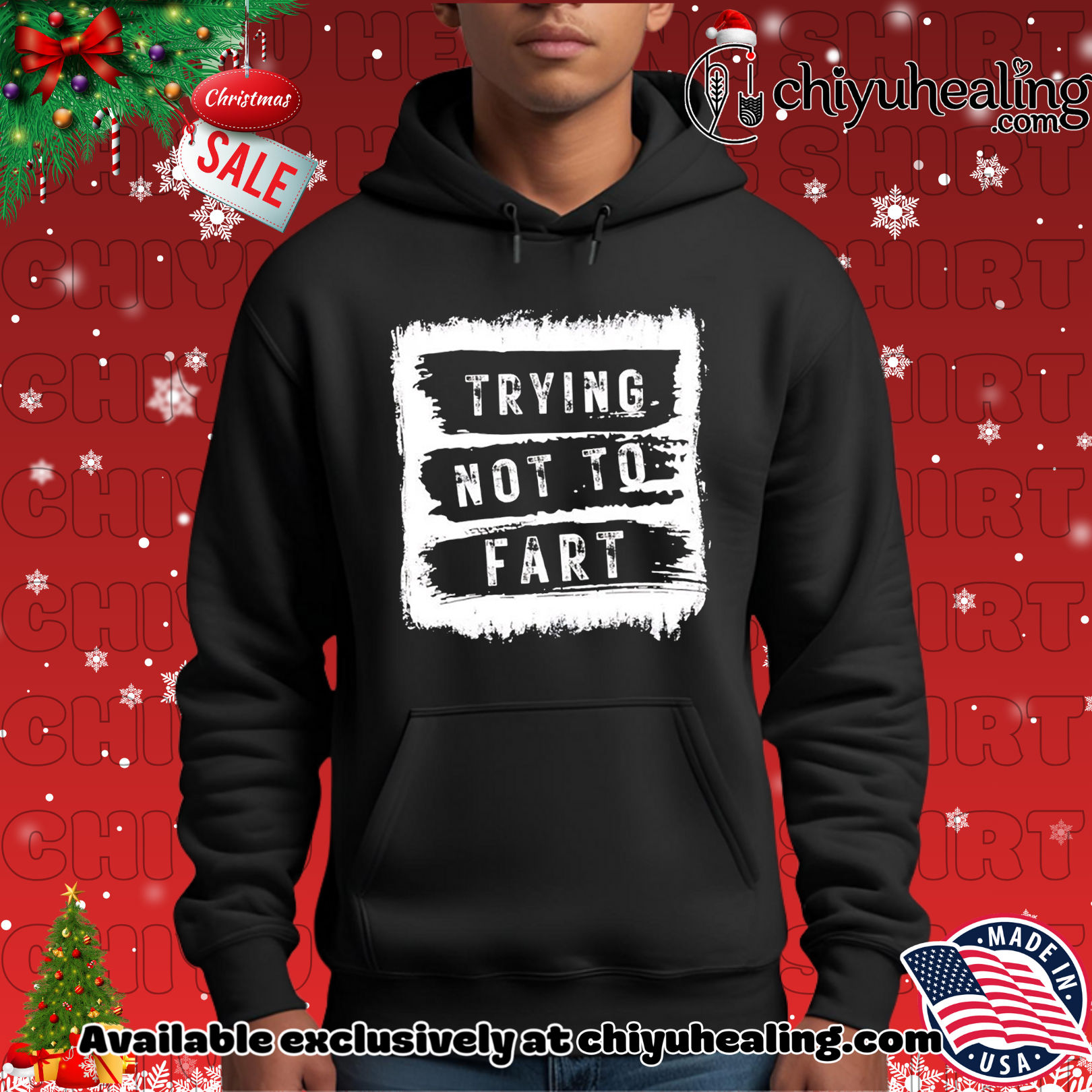 Trying not to fart vintage Christmas ornament, Hoodie, Sweatshirt, Poster Canvas, Mug, Ornaments