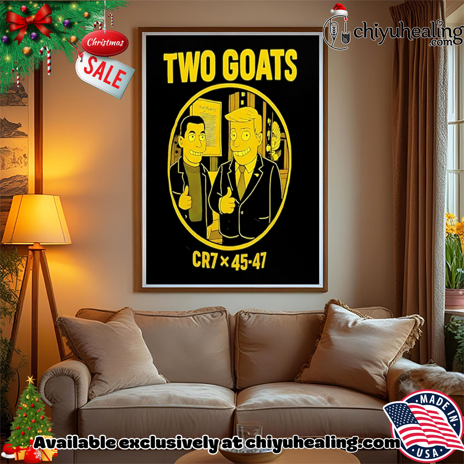 Two Goats CR7 x 45 47 Trump Ronaldo The Simpsons shirt, Hoodie, Sweatshirt, Poster Canvas, Mug, Ornaments Two Goats CR7 x 45 47 Trump Ronaldo The Simpsons shirt, Hoodie, Sweatshirt, Poster Canvas, Mug, Ornaments