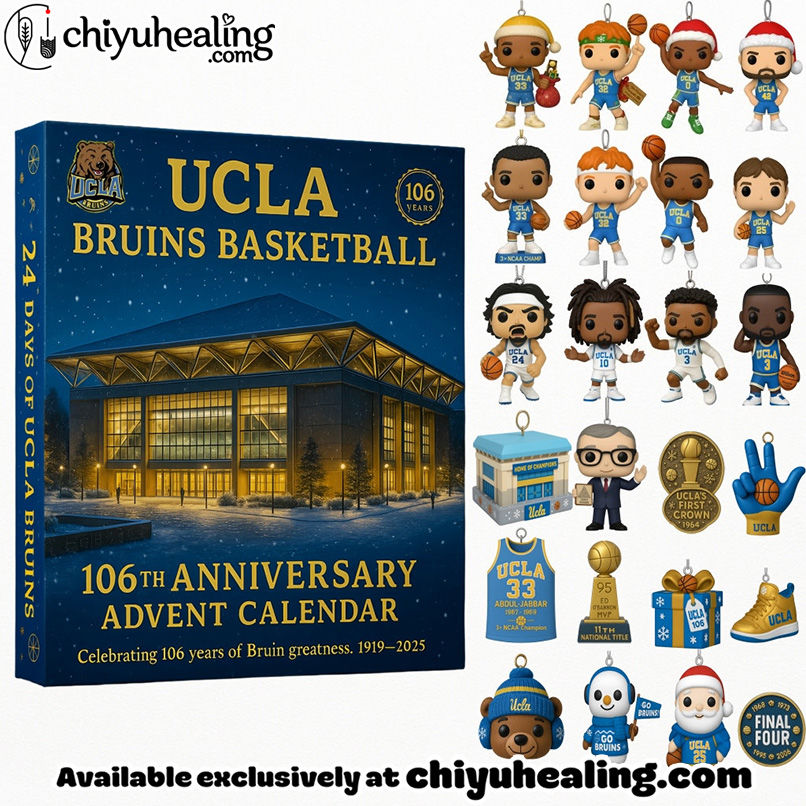 UCLA Bruins Basketball 106th Anniversary 2025 Advent Calendar, Christmas Countdown Advent Calendar Gift Box with 24 Acrylic Ornaments UCLA Bruins Basketball 106th Anniversary 2025 Advent Calendar, Christmas Countdown Advent Calendar Gift Box with 24 Acrylic Ornaments