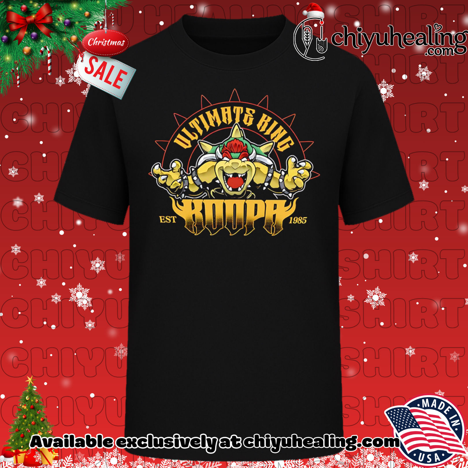 Ultimate King Koopa Est 1985 logo shirt, Hoodie, Sweatshirt, Poster Canvas, Mug, Ornaments
