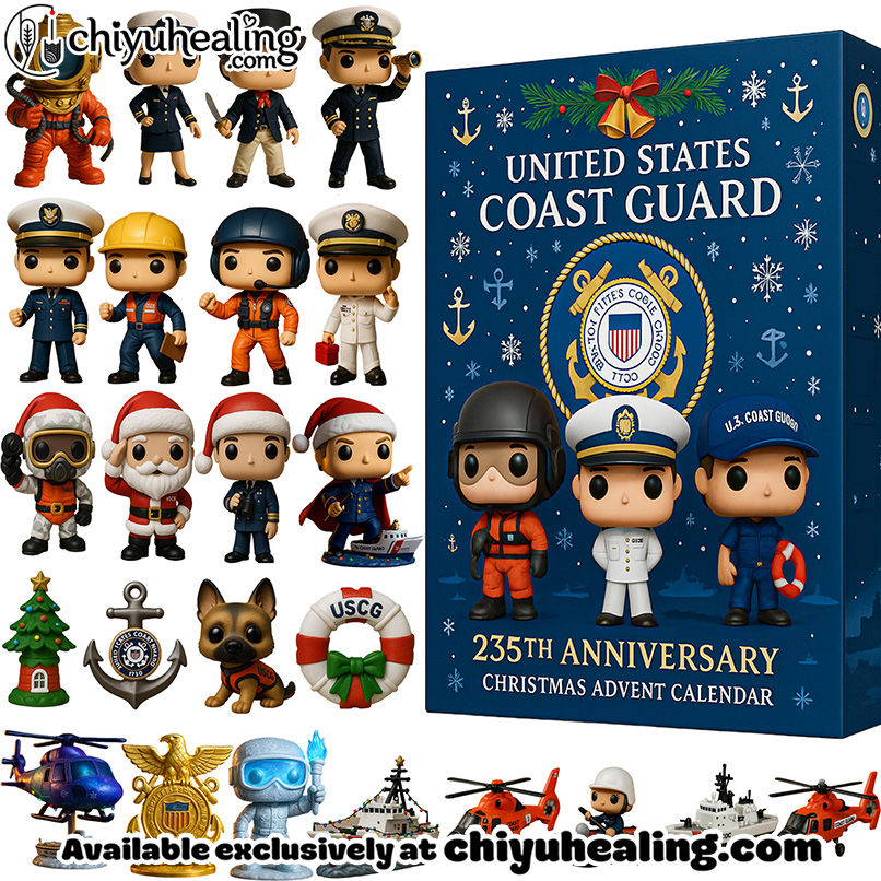 United States Coast Guard 235th Anniversary Christmas Advent Calendar, Christmas Countdown Advent Calendar Gift Box with 24 Acrylic Ornaments United States Coast Guard 235th Anniversary Christmas Advent Calendar, Christmas Countdown Advent Calendar Gift Box with 24 Acrylic Ornaments