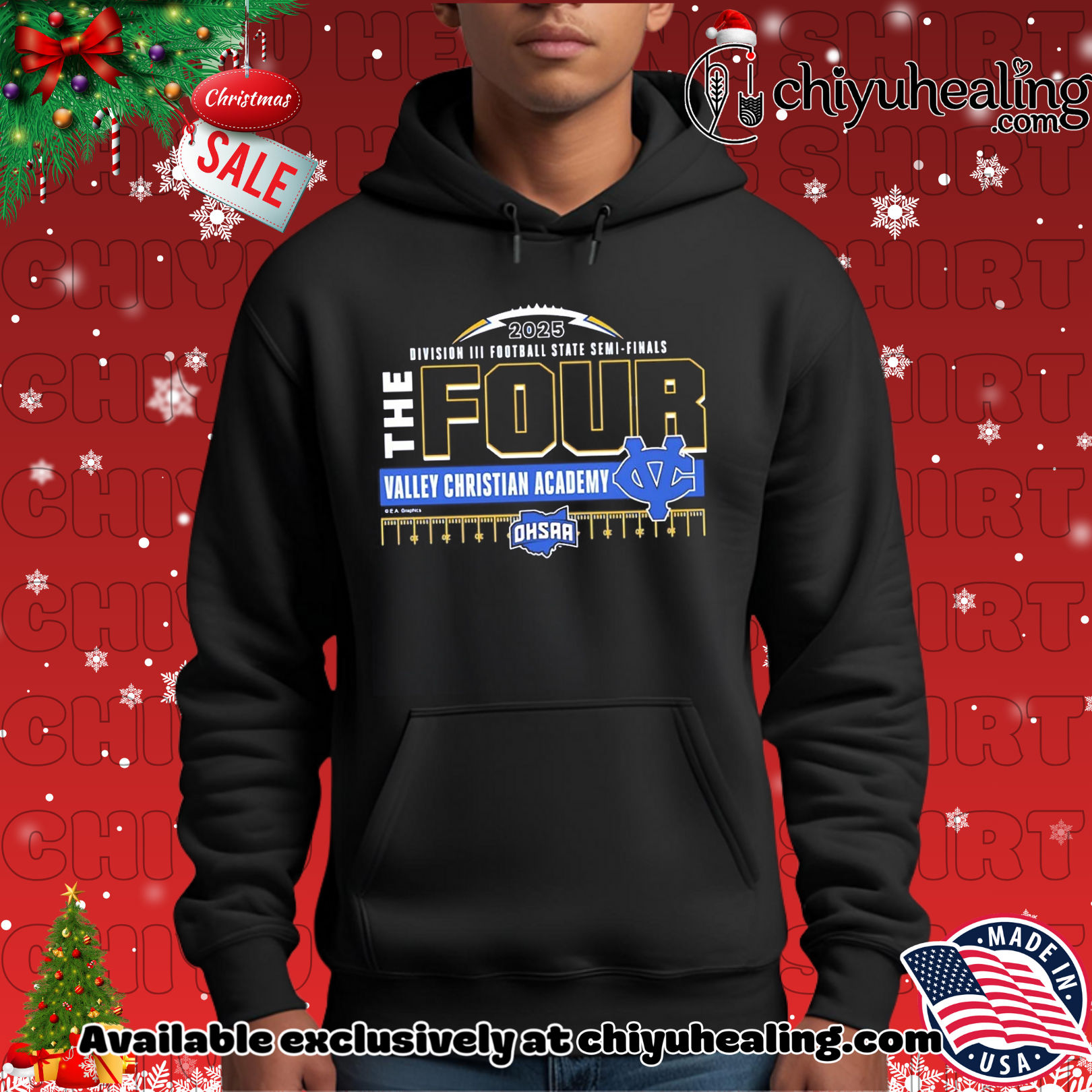 Valley Christian Academy 2025 MHSAA Football D3 The Four shirt, Hoodie, Sweatshirt, Poster Canvas, Mug, Ornaments