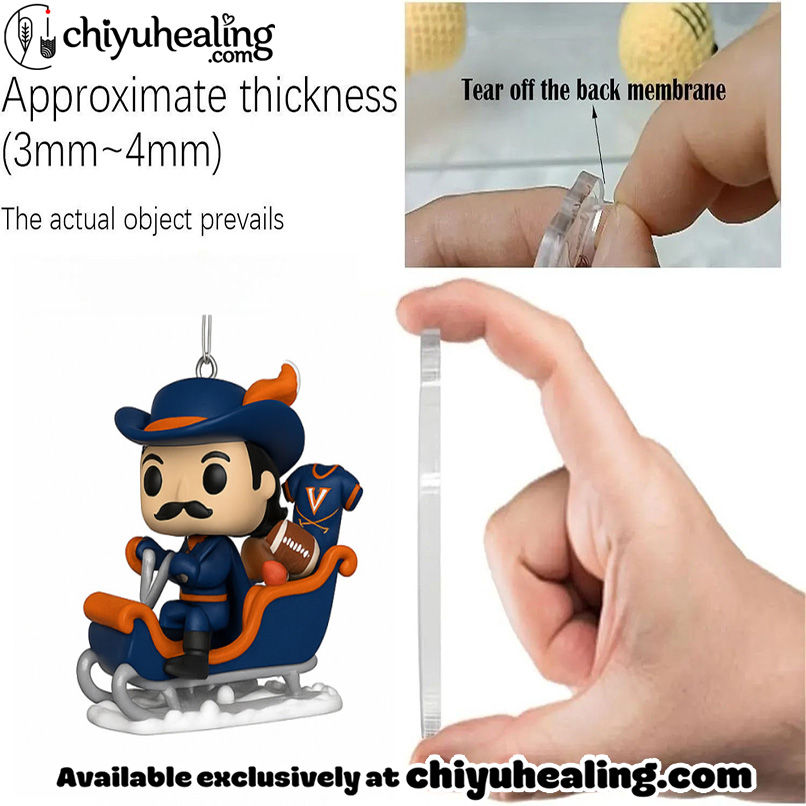 Virginia Cavaliers 138th Anniversary Advent Calendar, Christmas Countdown Advent Calendar Gift Box with 24 Acrylic Ornaments