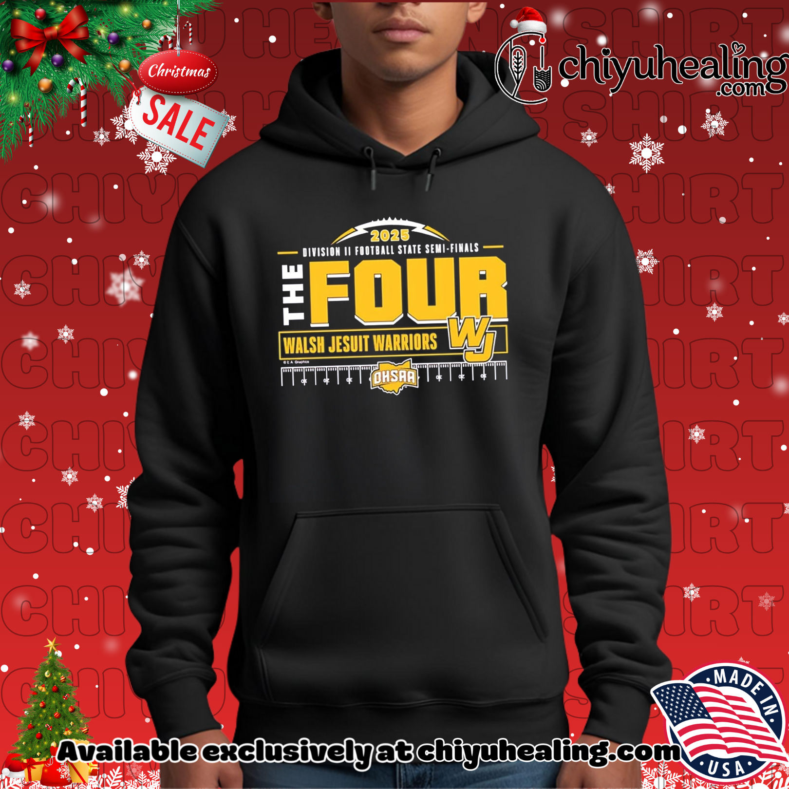 Walsh Jesuit Warriors 2025 MHSAA Football D2 The Four shirt, Hoodie, Sweatshirt, Poster Canvas, Mug, Ornaments