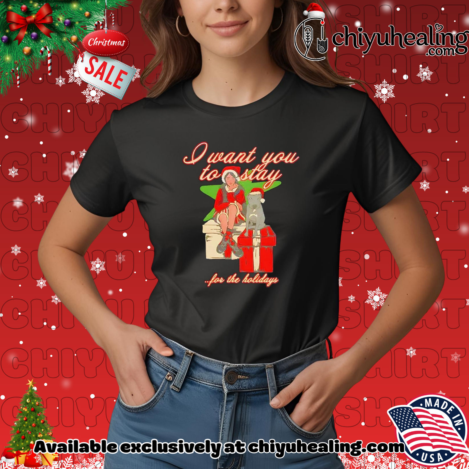 Want you to stay for the holiday Santa shirt, Hoodie, Sweatshirt, Poster Canvas, Mug, Ornaments 7 Want you to stay for the holiday Santa shirt, Hoodie, Sweatshirt, Poster Canvas, Mug, Ornaments