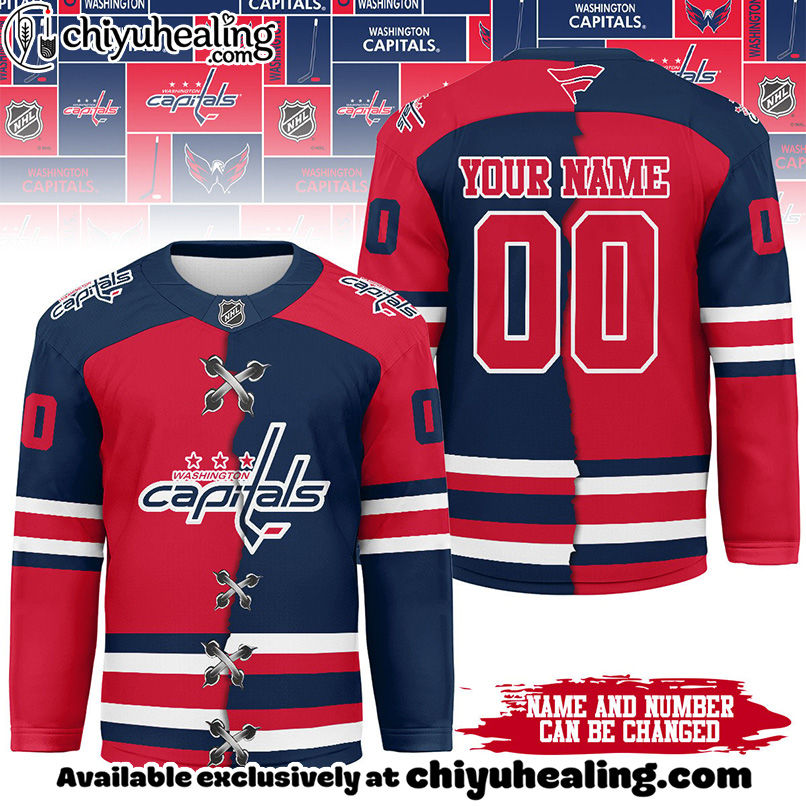Washington Capitals - Premium NHL Personalized Split Color Hockey Jersey