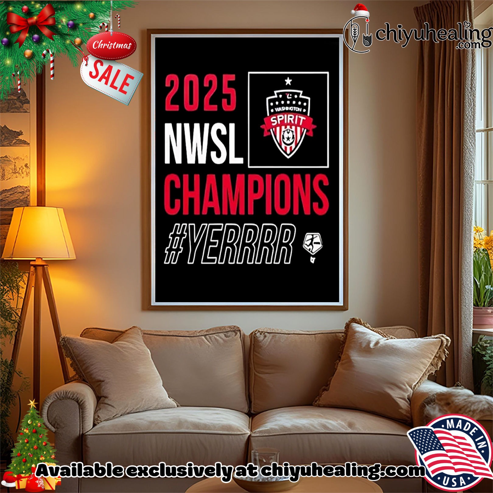 Washington Spirit 2025 NWSL Champions yerrr logo Christmas ornament, Hoodie, Sweatshirt, Poster Canvas, Mug, Ornaments Washington Spirit 2025 NWSL Champions yerrr logo Christmas ornament, Hoodie, Sweatshirt, Poster Canvas, Mug, Ornaments