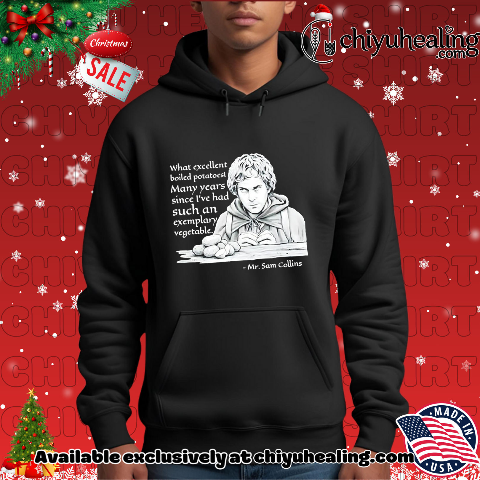 What excellent boiled potatoes many years since I've had such an exemplary vegetable Christmas ornament, Hoodie, Sweatshirt, Poster Canvas, Mug, Ornaments