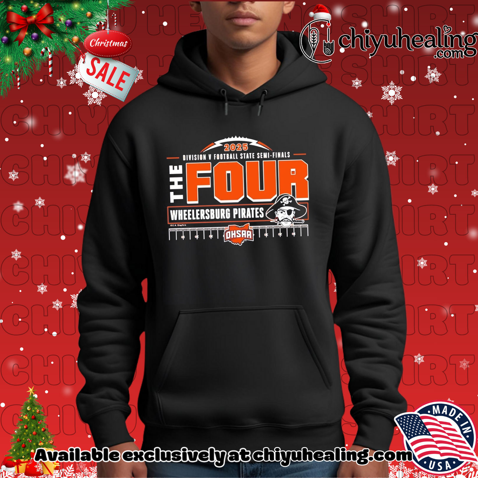 Wheelersburg Pirates 2025 MHSAA Football D5 The Four shirt, Hoodie, Sweatshirt, Poster Canvas, Mug, Ornaments