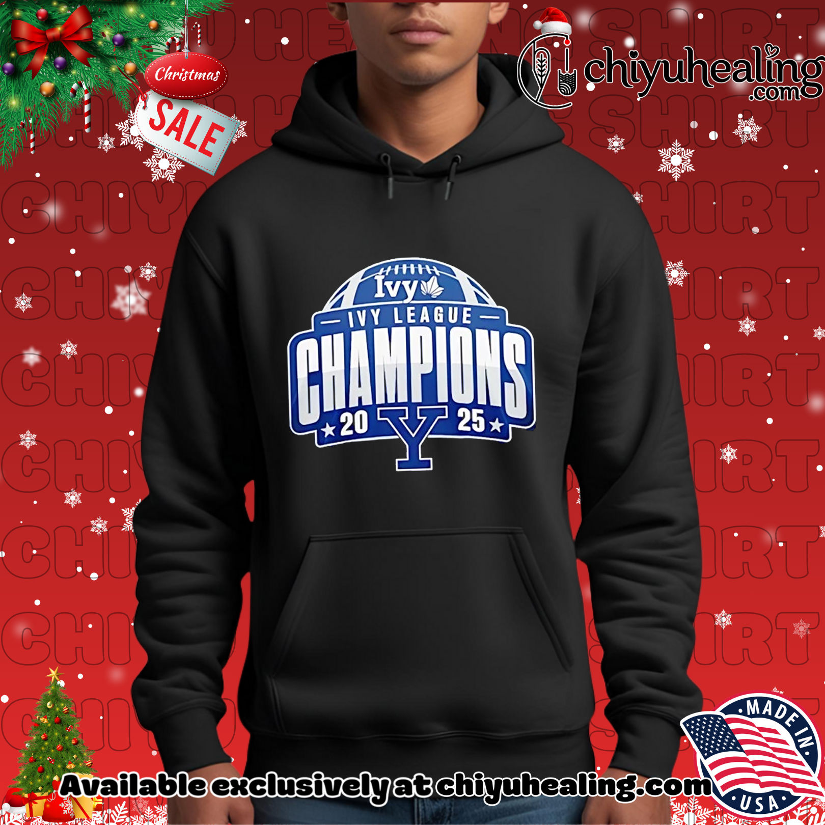 Yale Football 2025 Ivy League Champions Christmas ornament, Hoodie, Sweatshirt, Poster Canvas, Mug, Ornaments