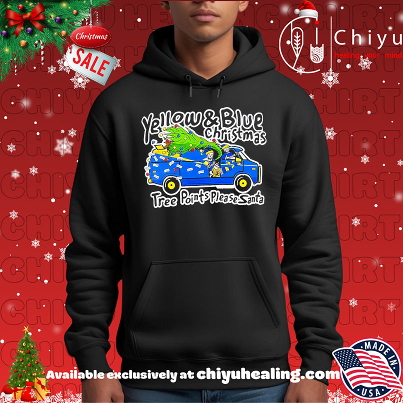 Yellow and Blue Christmas Tree Points Please Santa shirt, Hoodie, Sweatshirt, Poster Canvas, Mug, Ornaments 2 Yellow and Blue Christmas Tree Points Please Santa shirt, Hoodie, Sweatshirt, Poster Canvas, Mug, Ornaments