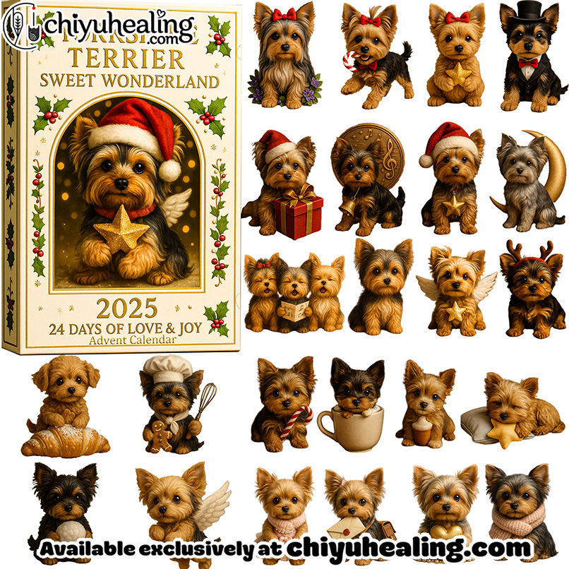 Yorkshire Terrier Sweet Wonderland 2025 Advent Calendar, Christmas Countdown Advent Calendar Gift Box with 24 Acrylic Ornaments Yorkshire Terrier Sweet Wonderland 2025 Advent Calendar, Christmas Countdown Advent Calendar Gift Box with 24 Acrylic Ornaments