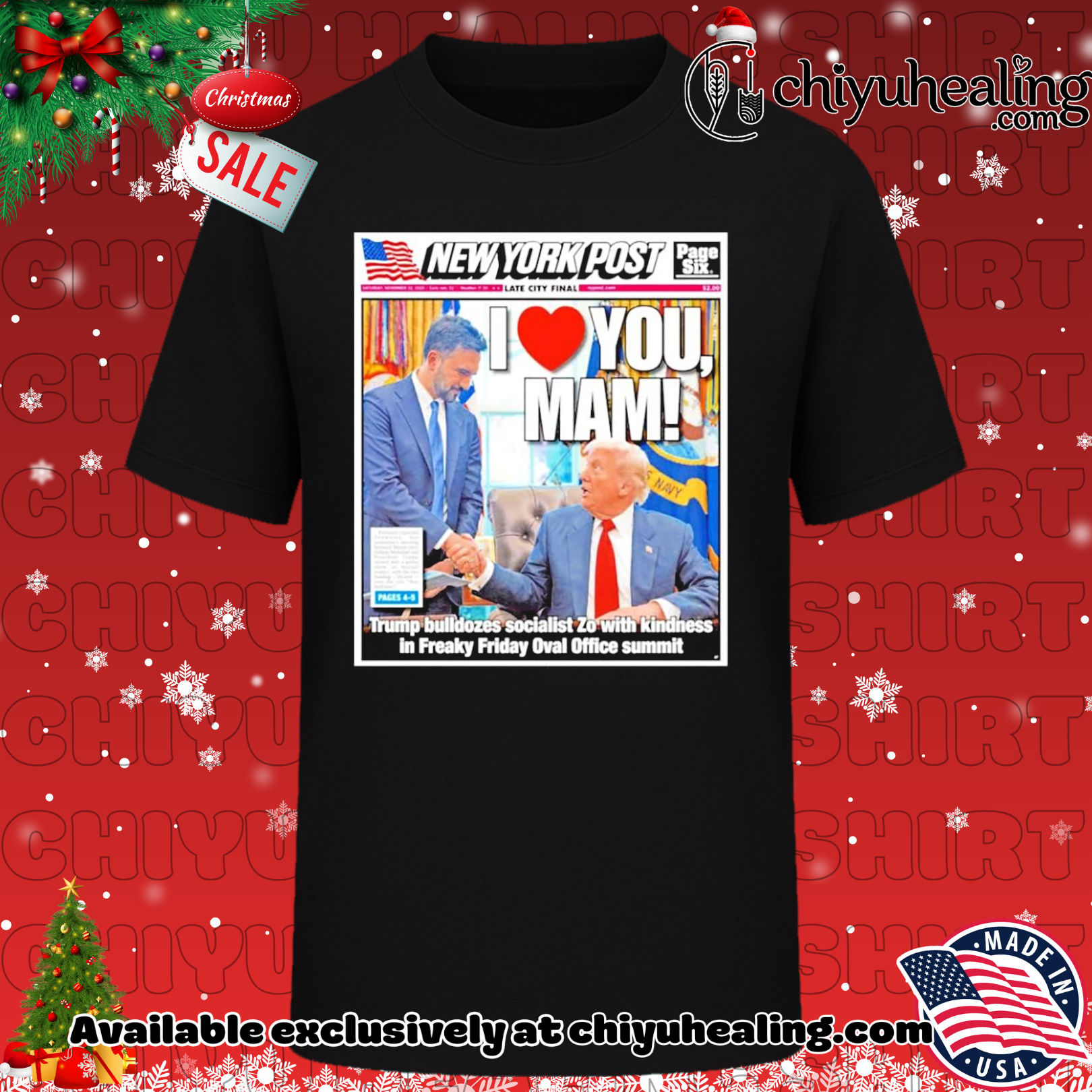 Zohran Mamdani and Trump I love Mam NY Post shirt, Hoodie, Sweatshirt, Poster Canvas, Mug, Ornaments