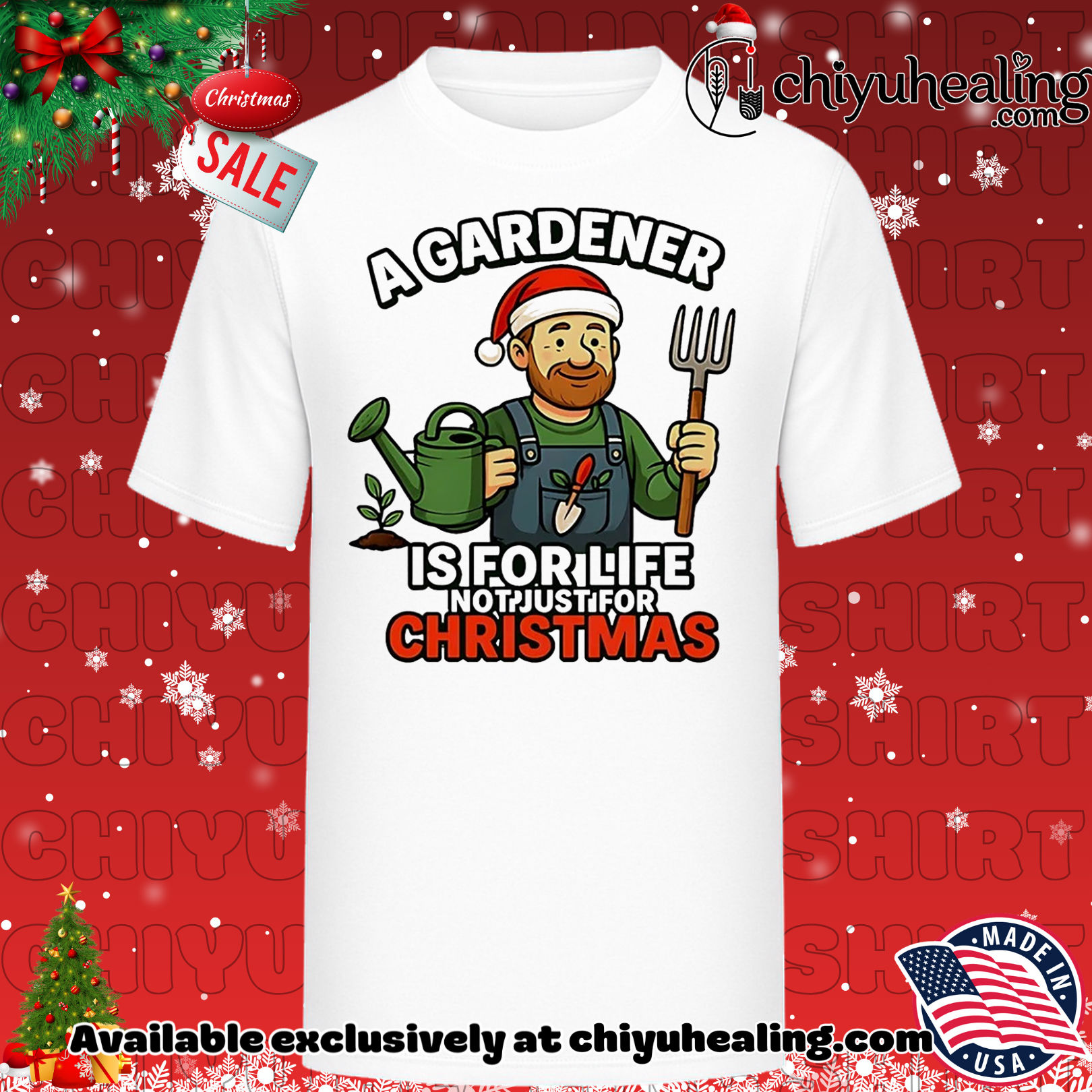 A gardener is for life not just for Christmas shirt, Hoodie, Sweatshirt, Poster Canvas, Mug, Ornaments