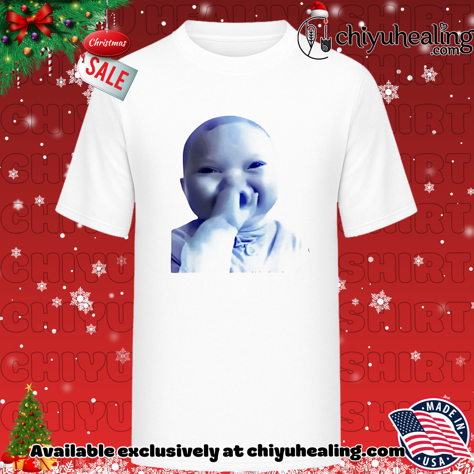 AI Baby Holding Laugh Meme Viral Trend shirt, Hoodie, Sweatshirt, Poster Canvas, Mug, Ornaments