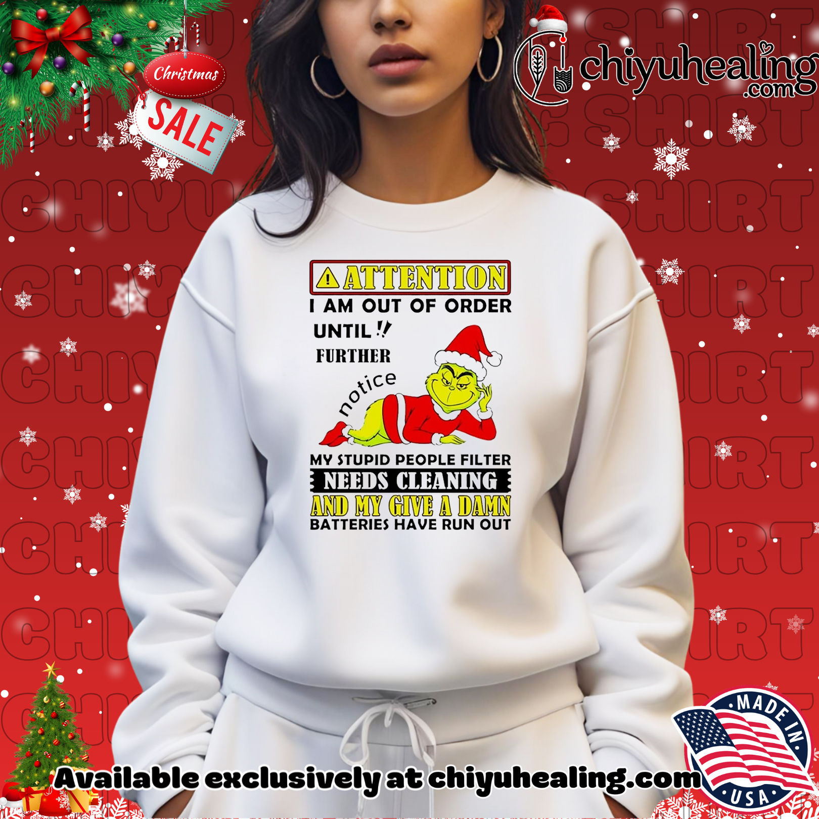 Attention I am out of order until further notice Grinch shirt, Hoodie, Sweatshirt, Poster Canvas, Mug, Ornaments Attention I am out of order until further notice Grinch shirt, Hoodie, Sweatshirt, Poster Canvas, Mug, Ornaments