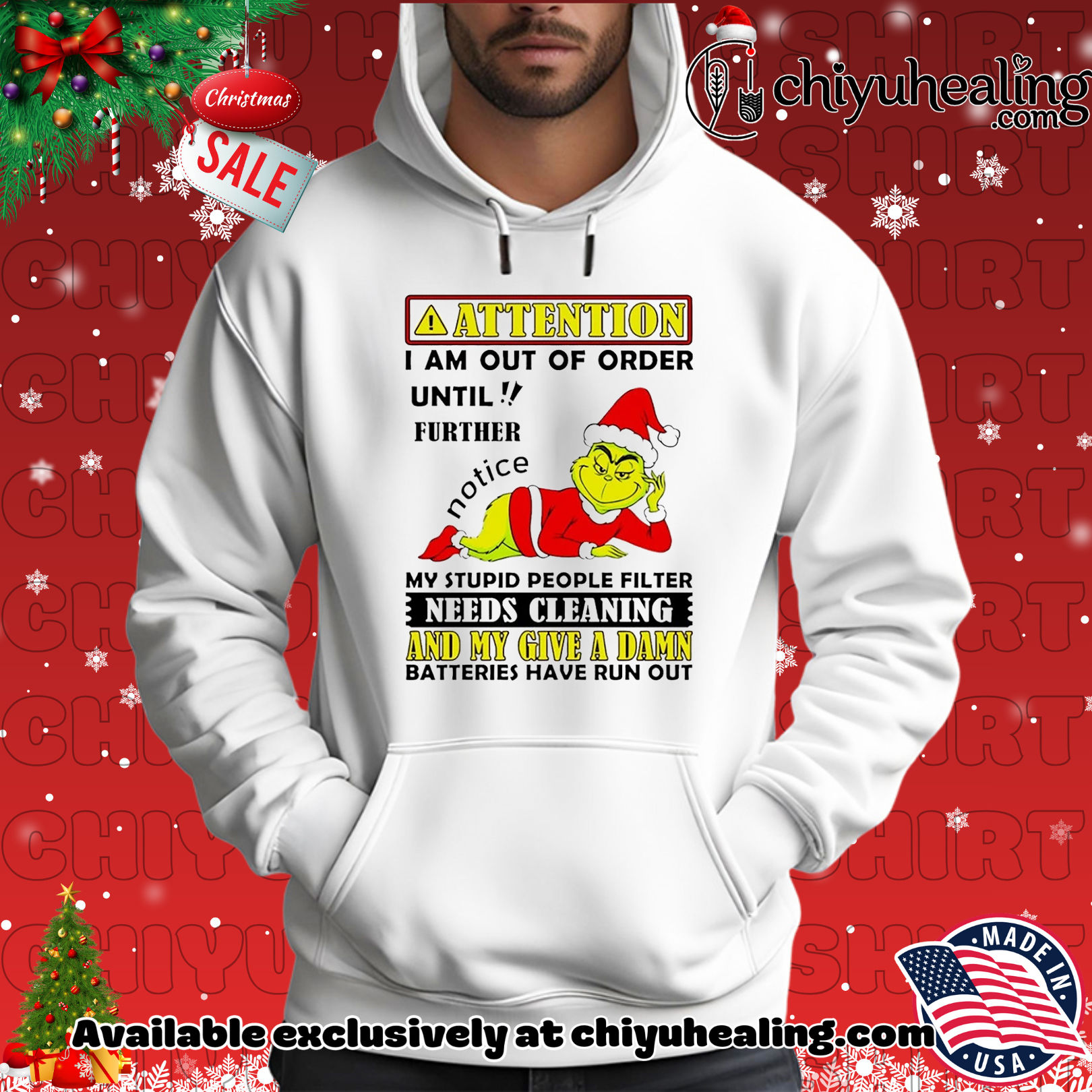 Attention I am out of order until further notice Grinch shirt, Hoodie, Sweatshirt, Poster Canvas, Mug, Ornaments 2 Attention I am out of order until further notice Grinch shirt, Hoodie, Sweatshirt, Poster Canvas, Mug, Ornaments
