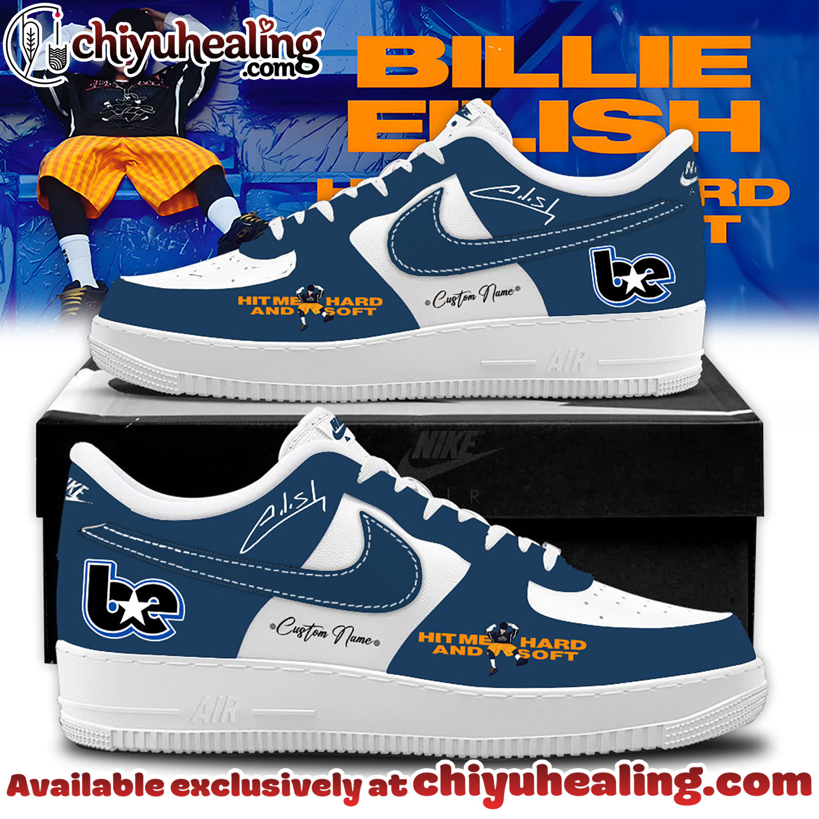 Billie Eilish Hit Me Hard and Soft The Tour Air Force 1 Sneaker Shoes - Ver 3