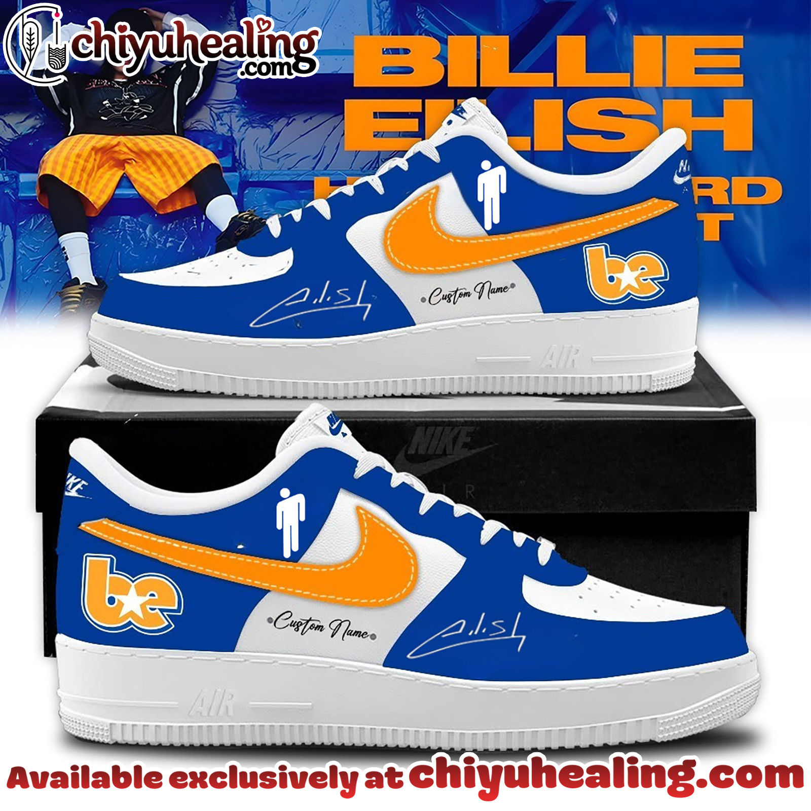 Billie Eilish Hit Me Hard and Soft The Tour Air Force 1 Sneaker Shoes - Ver 4