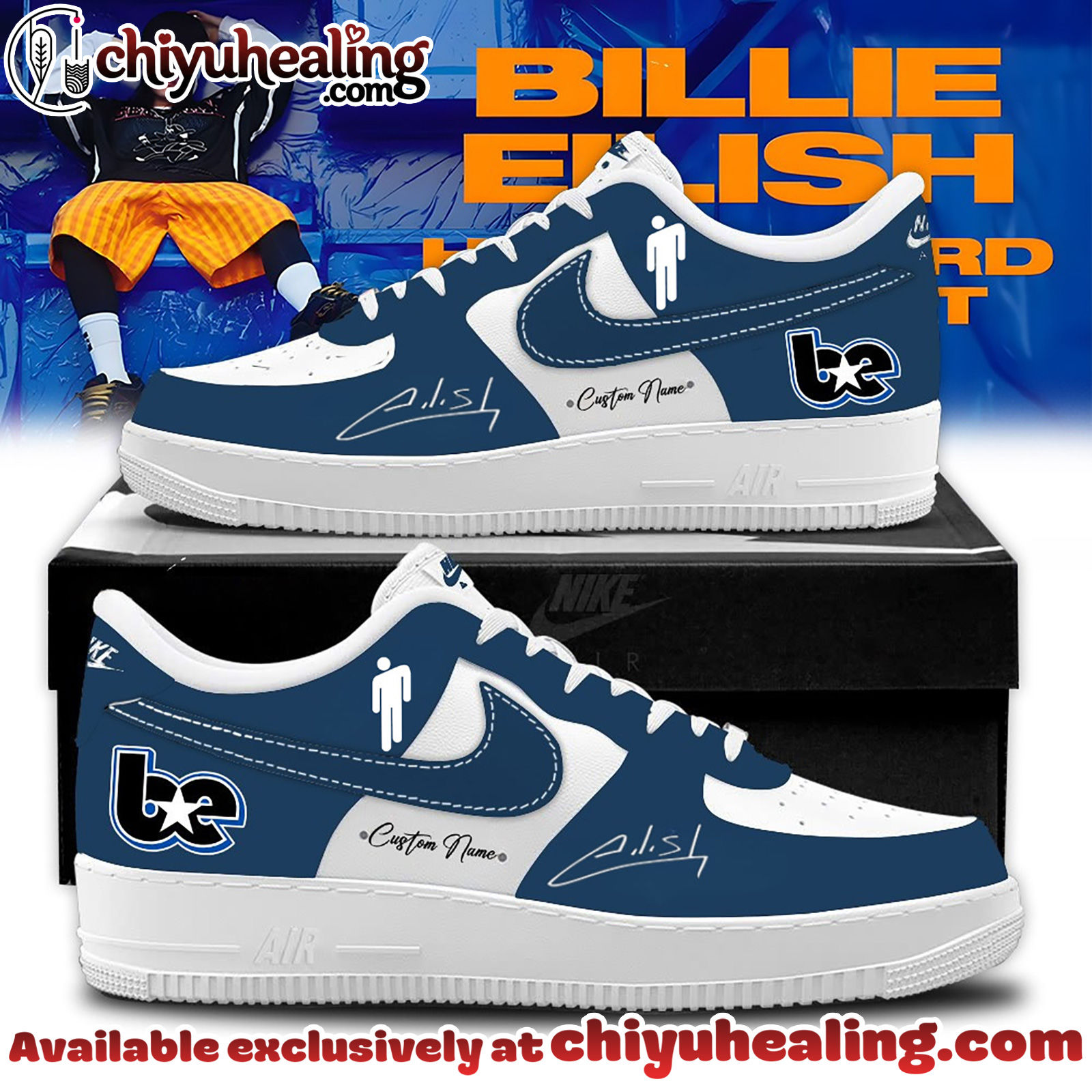 Billie Eilish Hit Me Hard and Soft The Tour Air Force 1 Sneaker Shoes - Ver 5