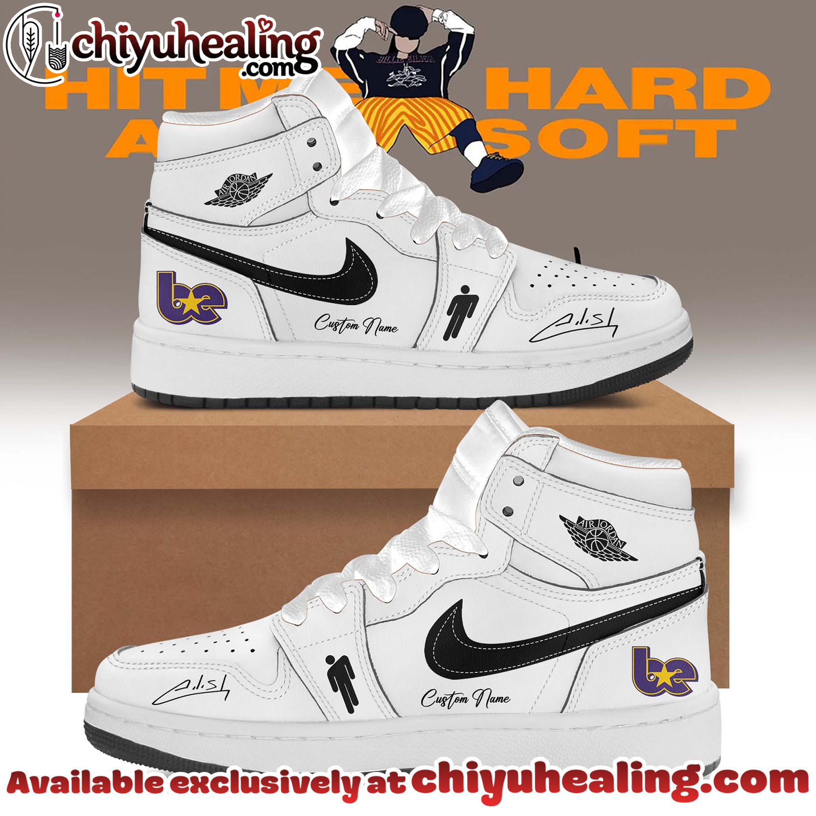 Billie Eilish Hit Me Hard and Soft The Tour Air Jordan 1 Sneaker Shoes - Ver 14