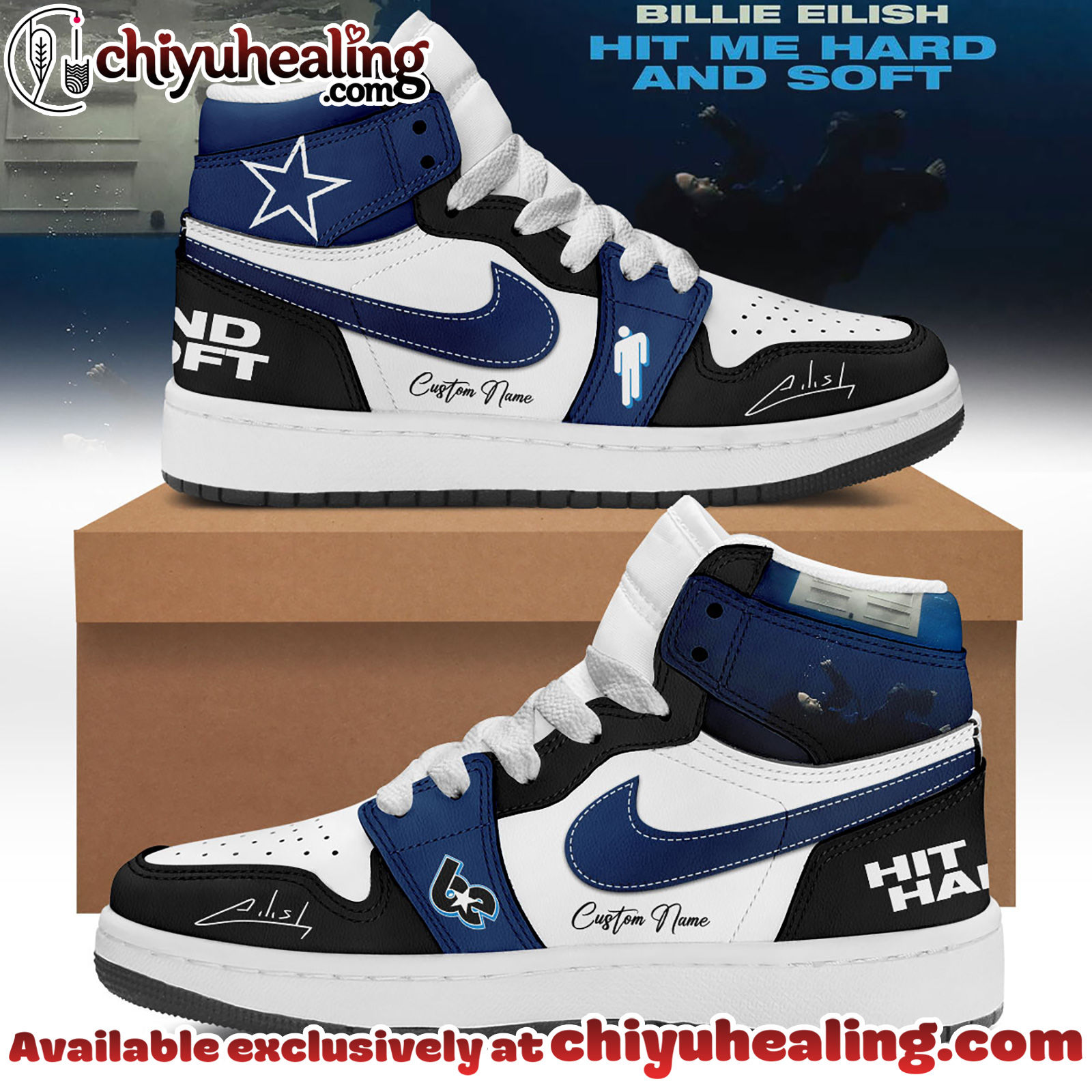 Billie Eilish Hit Me Hard and Soft The Tour Air Jordan 1 Sneaker Shoes - Ver 9