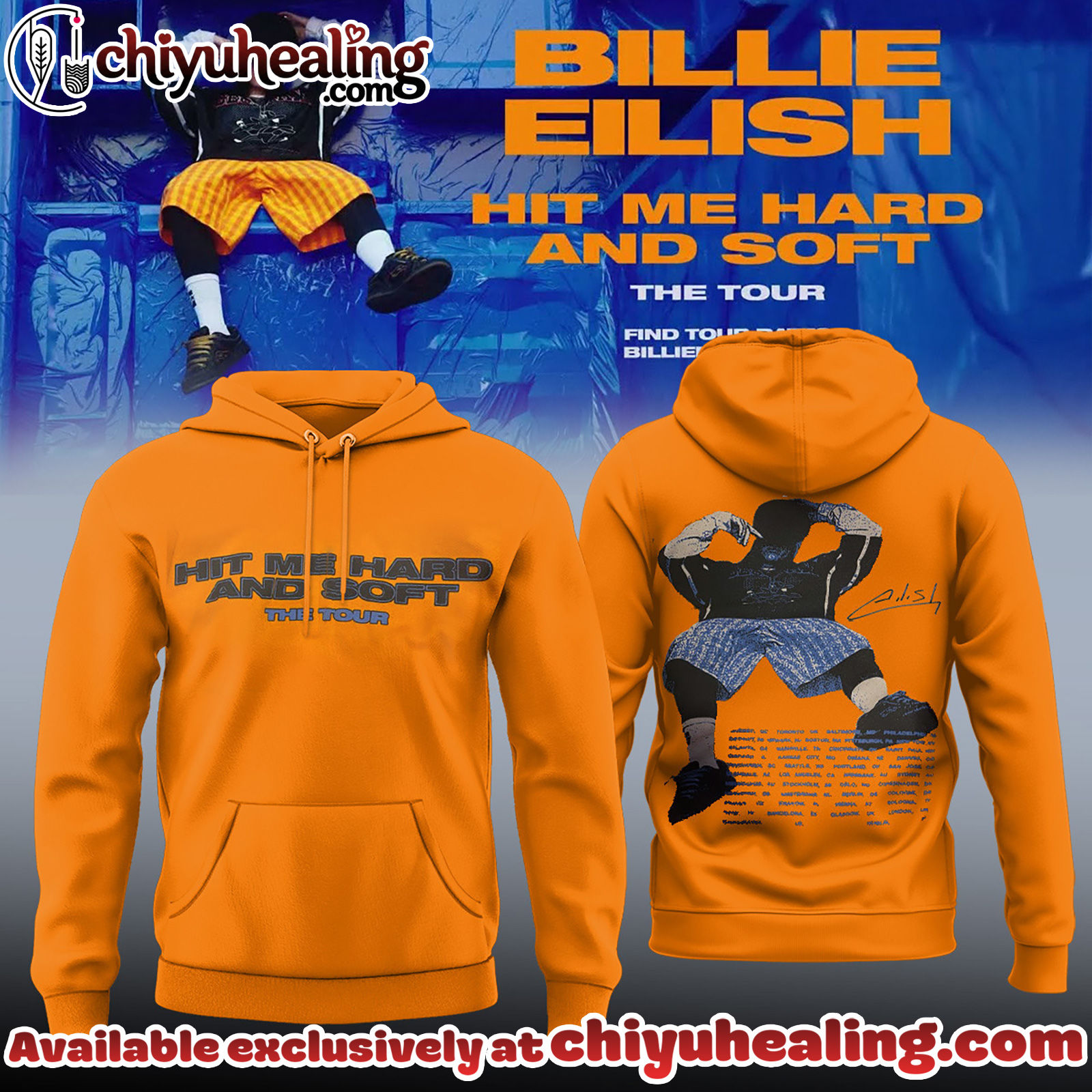 Billie Eilish Hit Me Hard and Soft The Tour Hoodie - Ver 3
