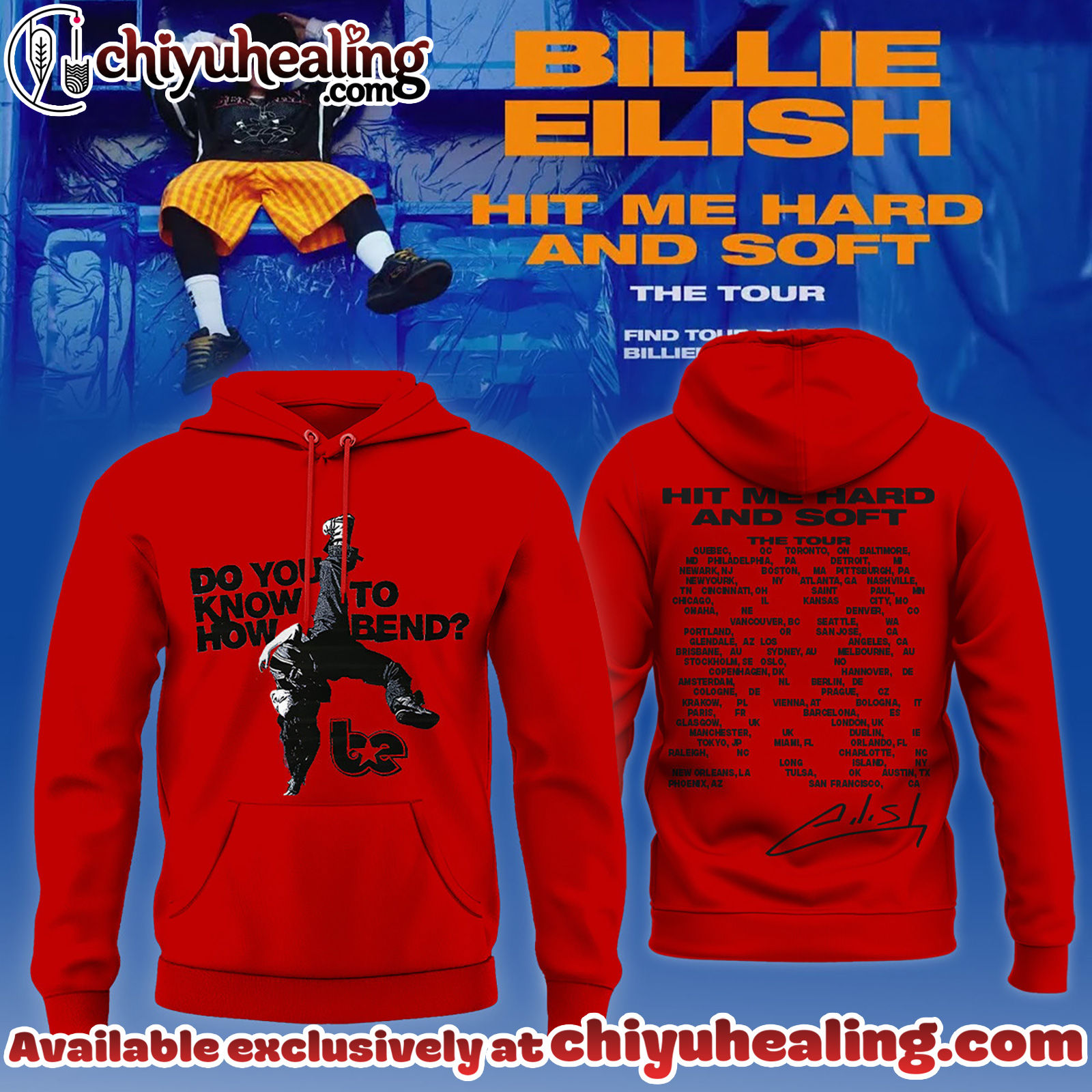 Billie Eilish Hit Me Hard and Soft The Tour Hoodie - Ver 8