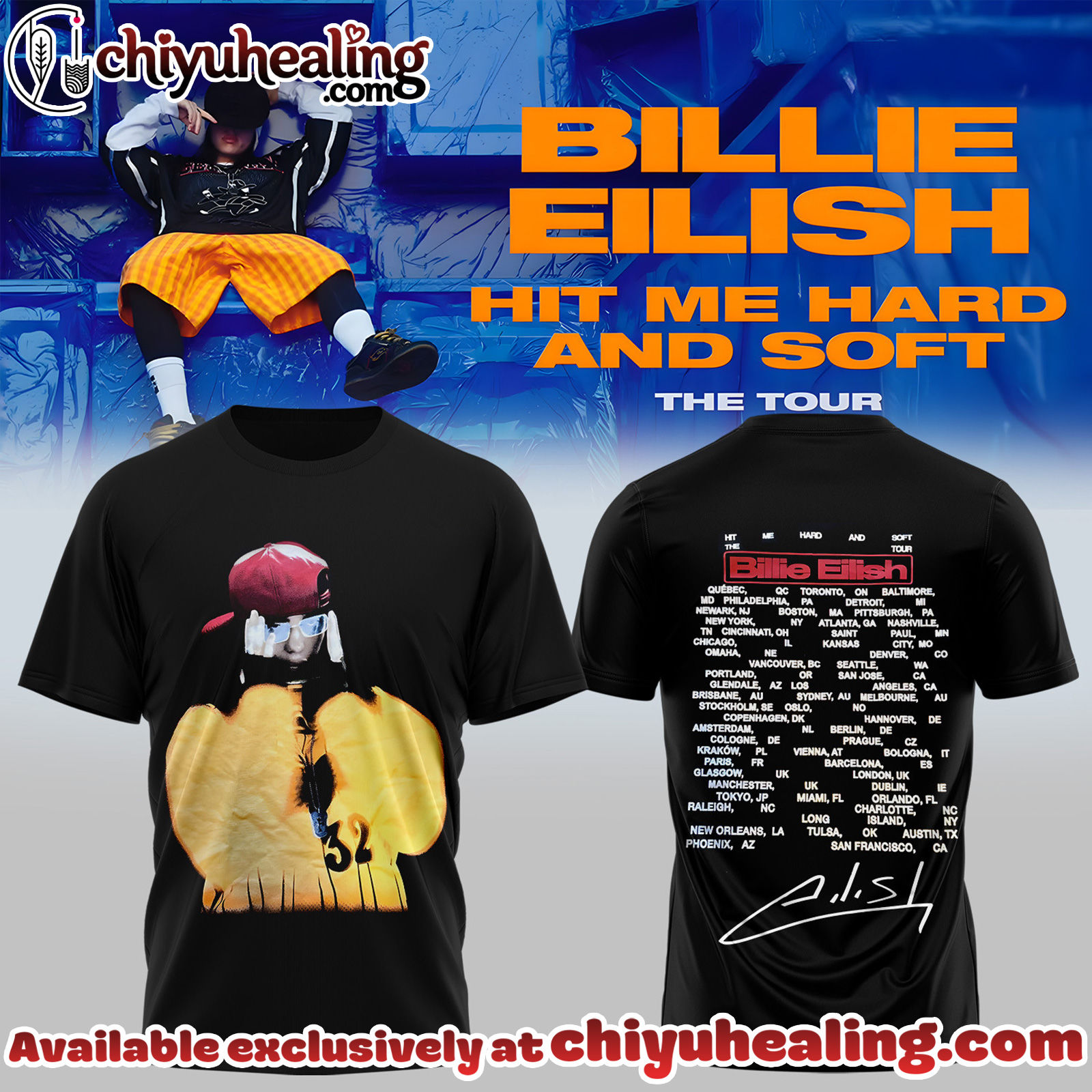 Billie Eilish Hit Me Hard and Soft The Tour Shirt, Hoodie, Sweatshirt - Ver 2