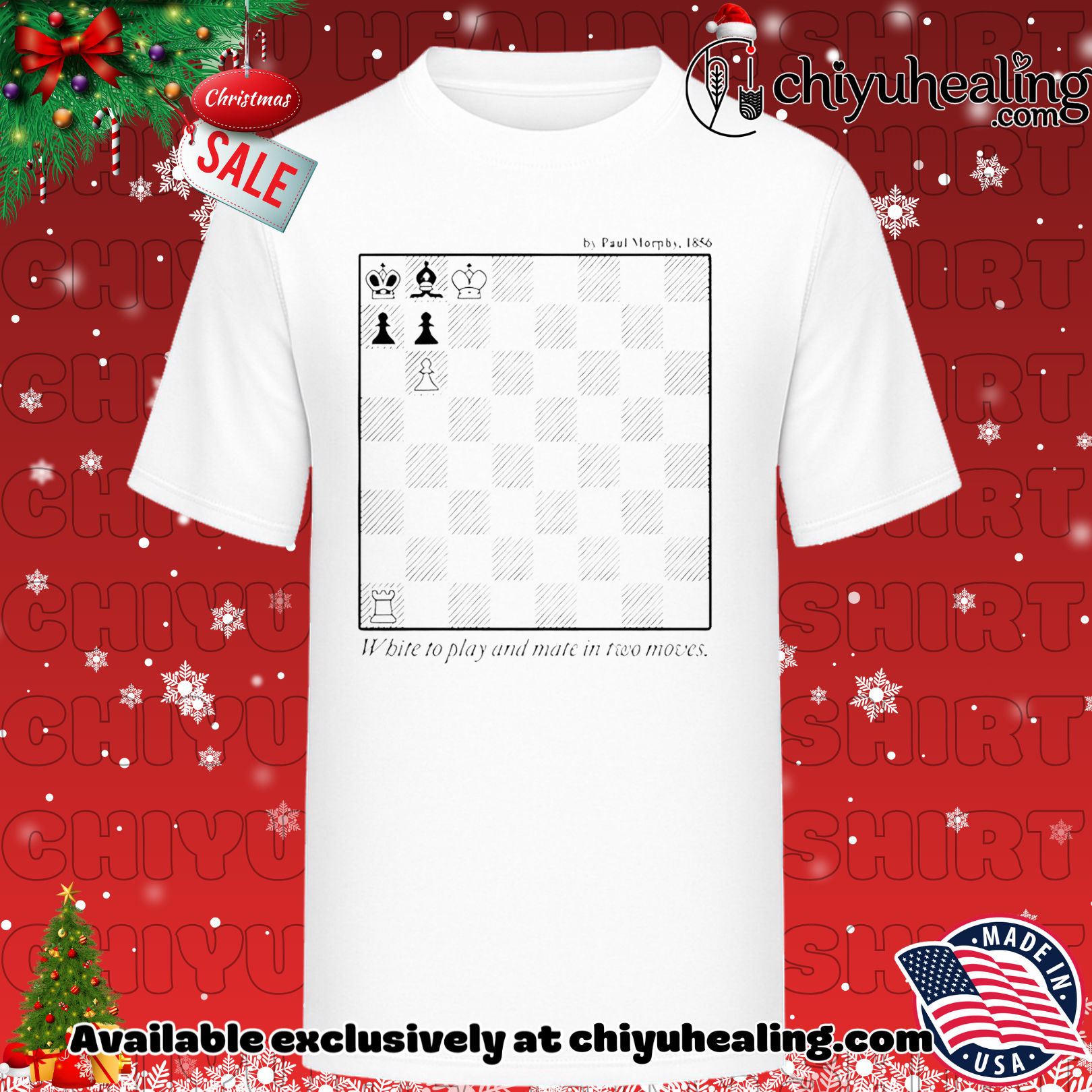 Chess white to play and mate in two moves shirt, Hoodie, Sweatshirt, Poster Canvas, Mug, Ornaments