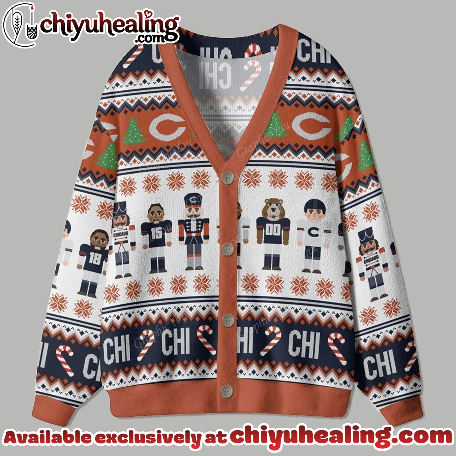 chicago bears Cardigan Christmas Sweater, Ugly Sweatshirt, Shirt, Hoodie, All Team NFL - Ver 4