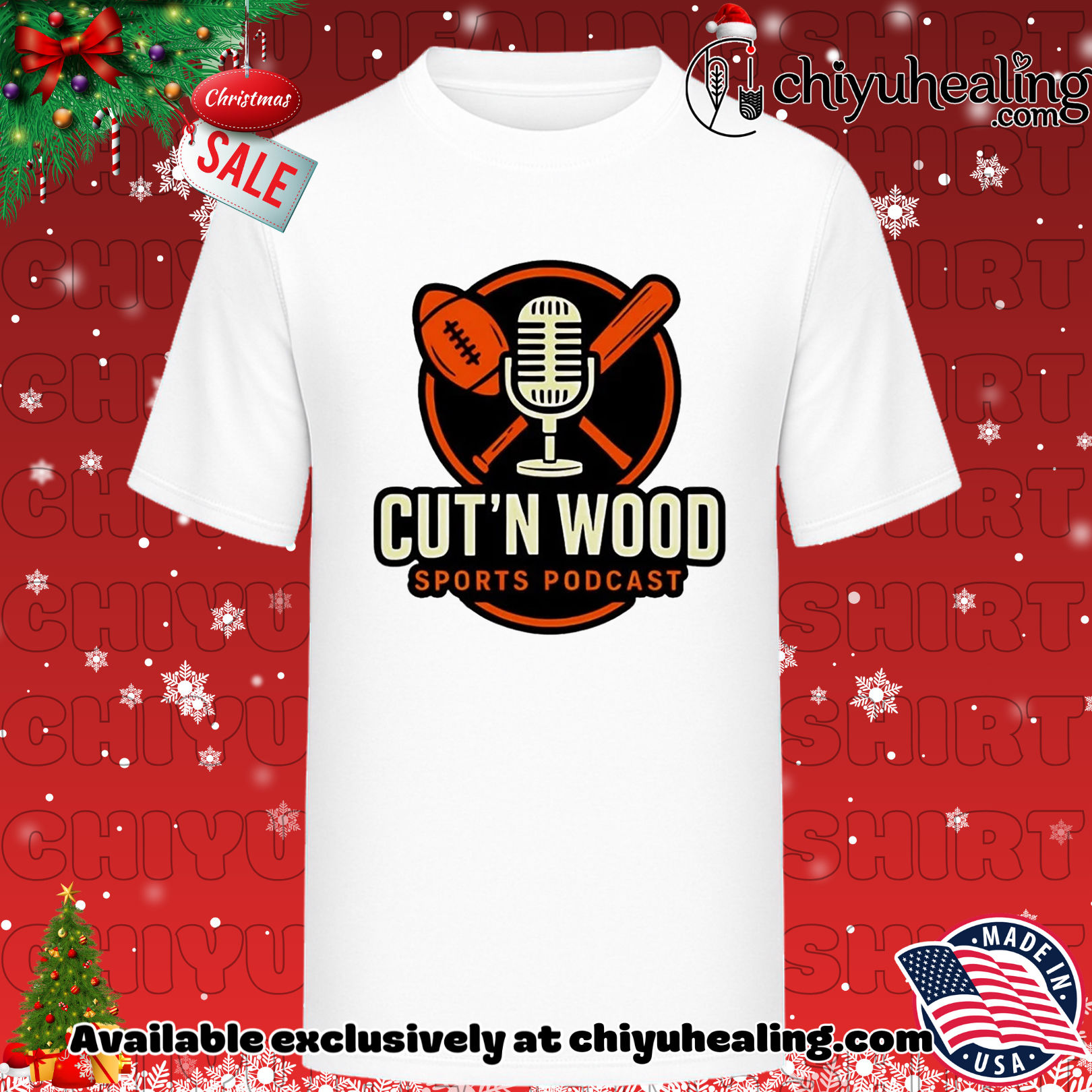Cut'N Wood Sports Podcast football shirt, Hoodie, Sweatshirt, Poster Canvas, Mug, Ornaments