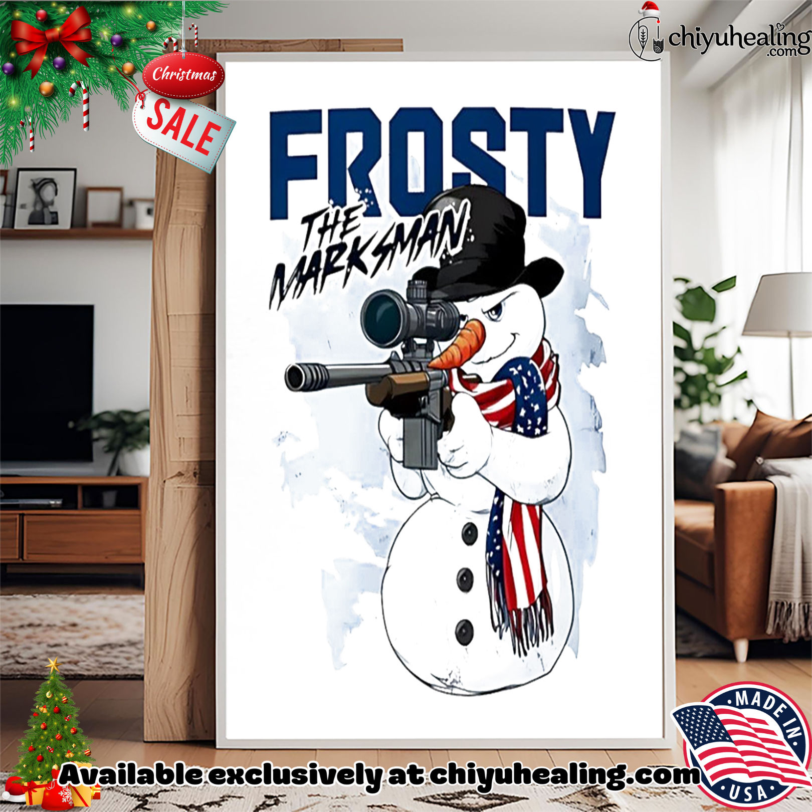Frosty the Marksman Snowman Christmas shirt, Hoodie, Sweatshirt, Poster Canvas, Mug, Ornaments Frosty the Marksman Snowman Christmas shirt, Hoodie, Sweatshirt, Poster Canvas, Mug, Ornaments