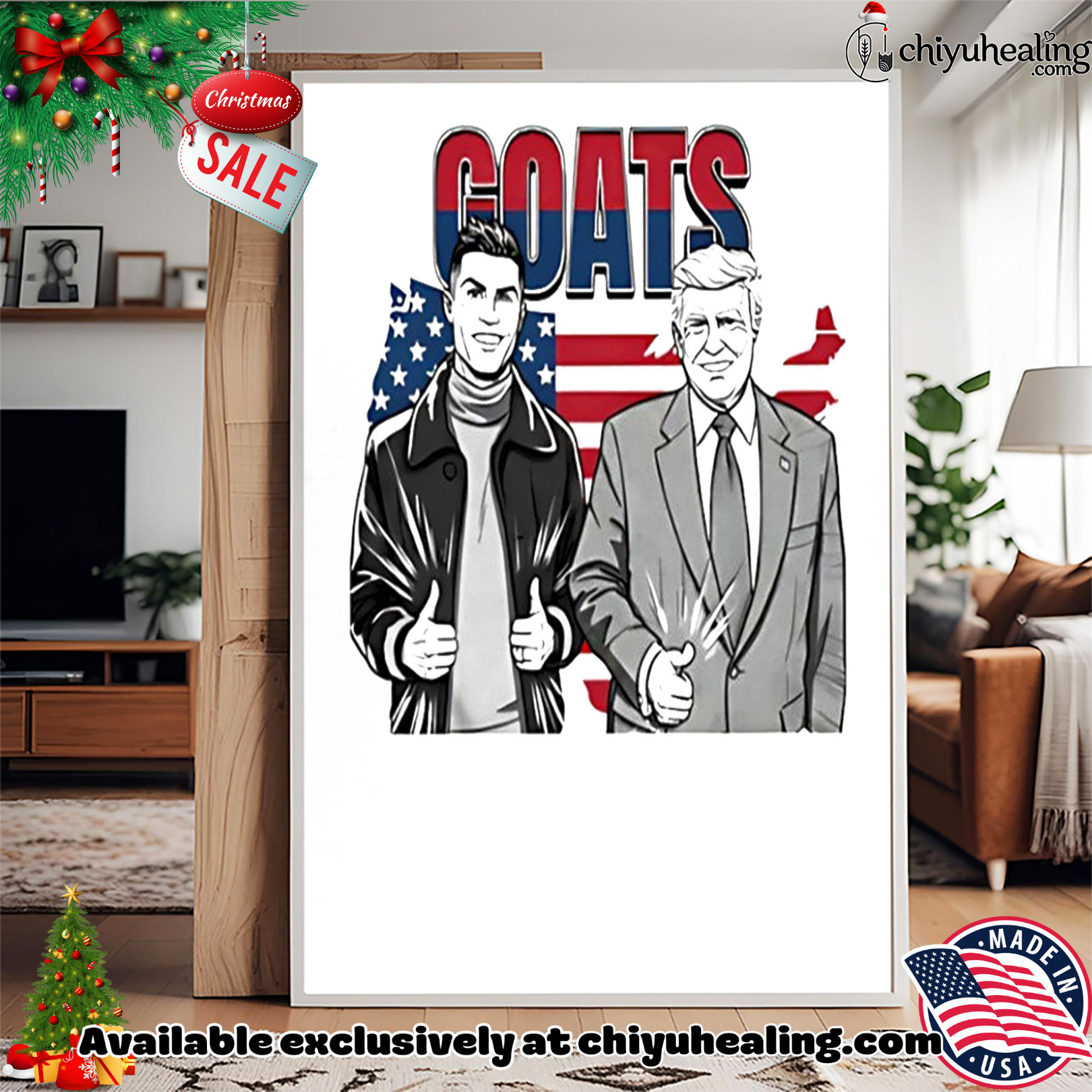 GOATS Trump and CR7 American Trump-Legends shirt, Hoodie, Sweatshirt, Poster Canvas, Mug, Ornaments GOATS Trump and CR7 American Trump-Legends shirt, Hoodie, Sweatshirt, Poster Canvas, Mug, Ornaments