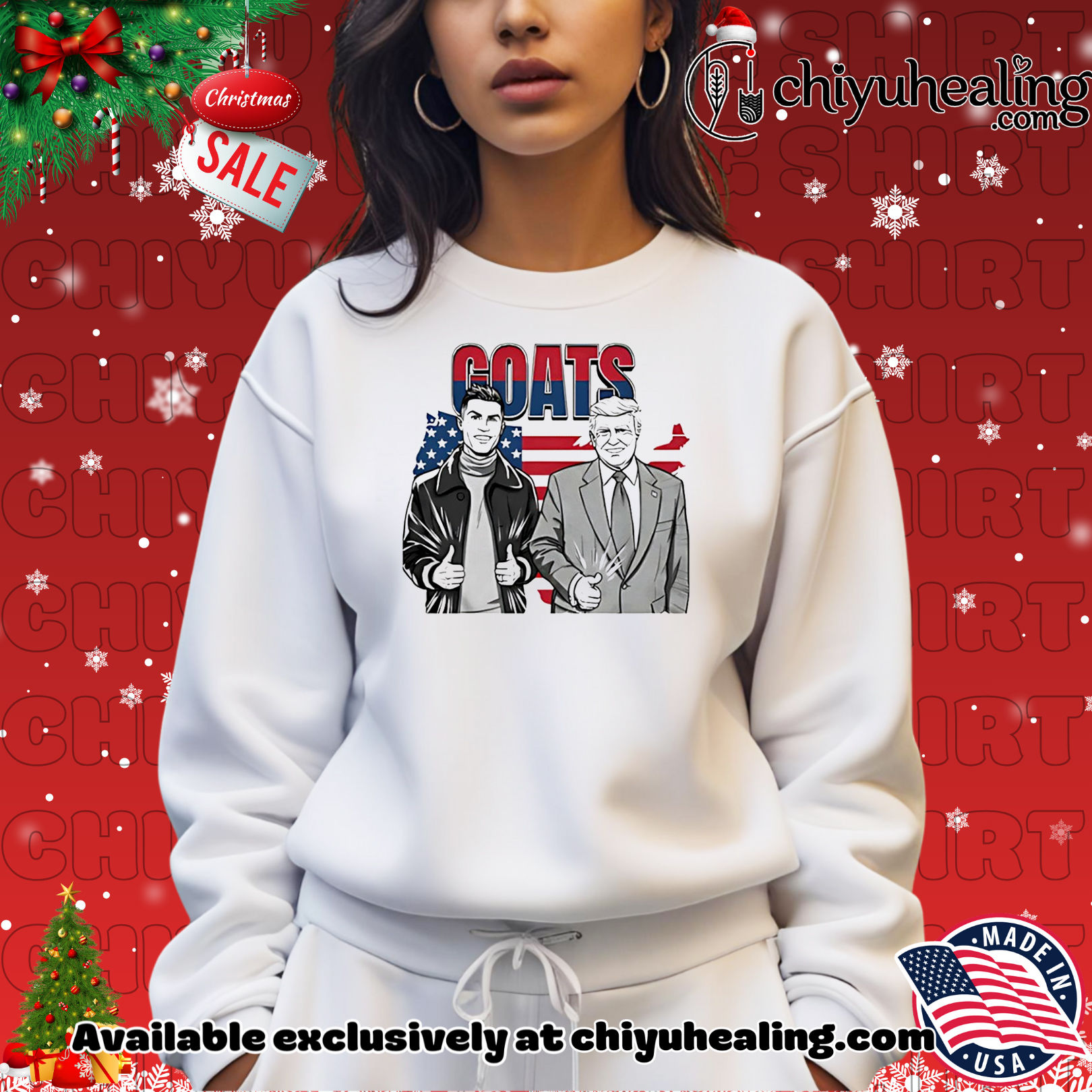 GOATS Trump and CR7 American Trump-Legends shirt, Hoodie, Sweatshirt, Poster Canvas, Mug, Ornaments GOATS Trump and CR7 American Trump-Legends shirt, Hoodie, Sweatshirt, Poster Canvas, Mug, Ornaments